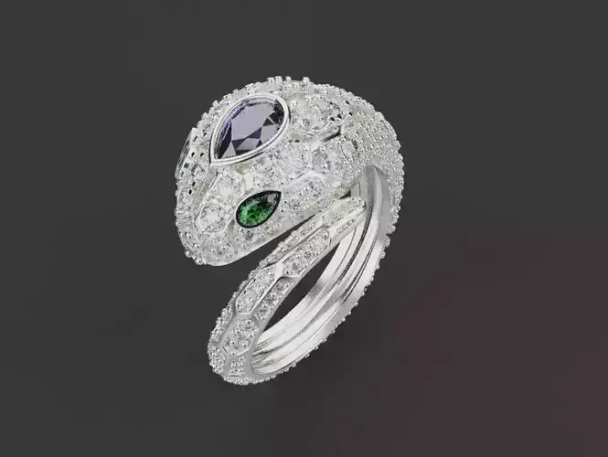 Snake Pendant Ring and Earrings set 17041