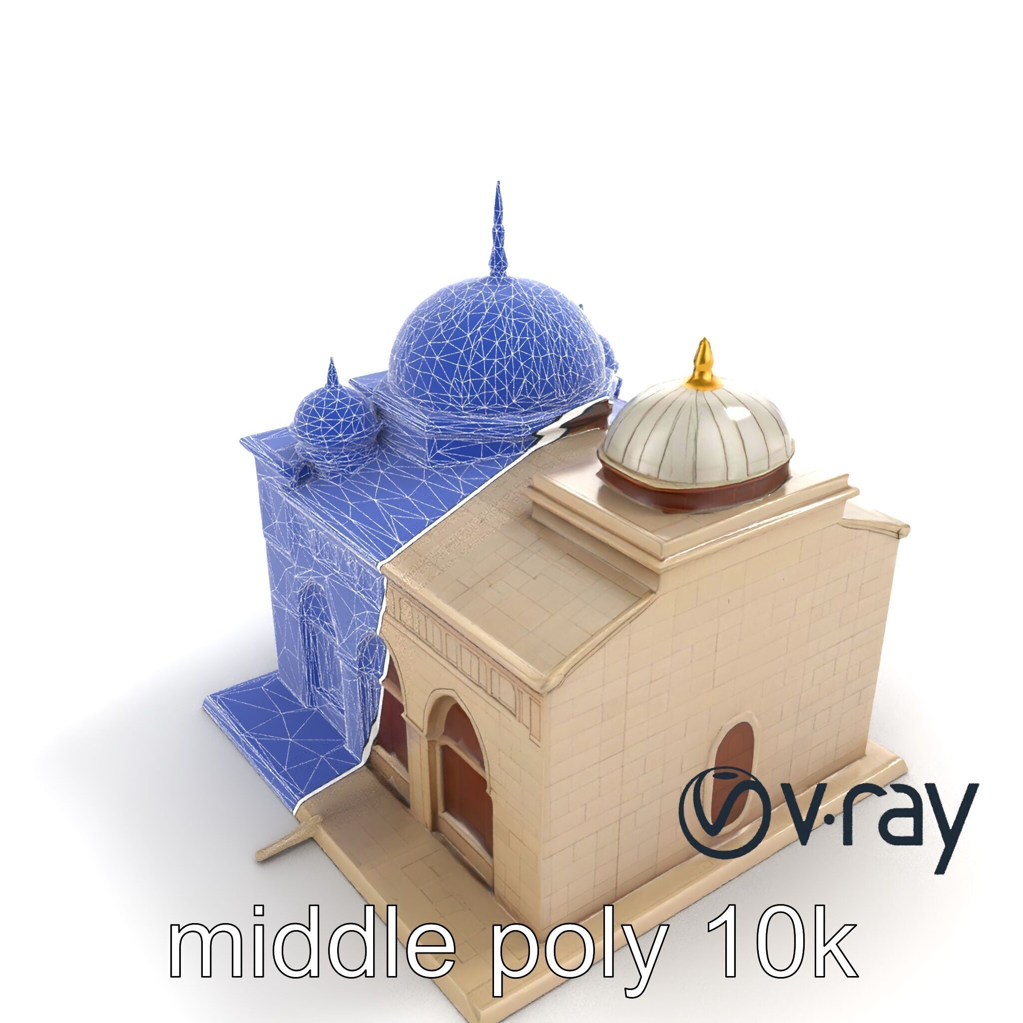 Islamic Mosque Architecture Model Pack Low-poly 3D model_12