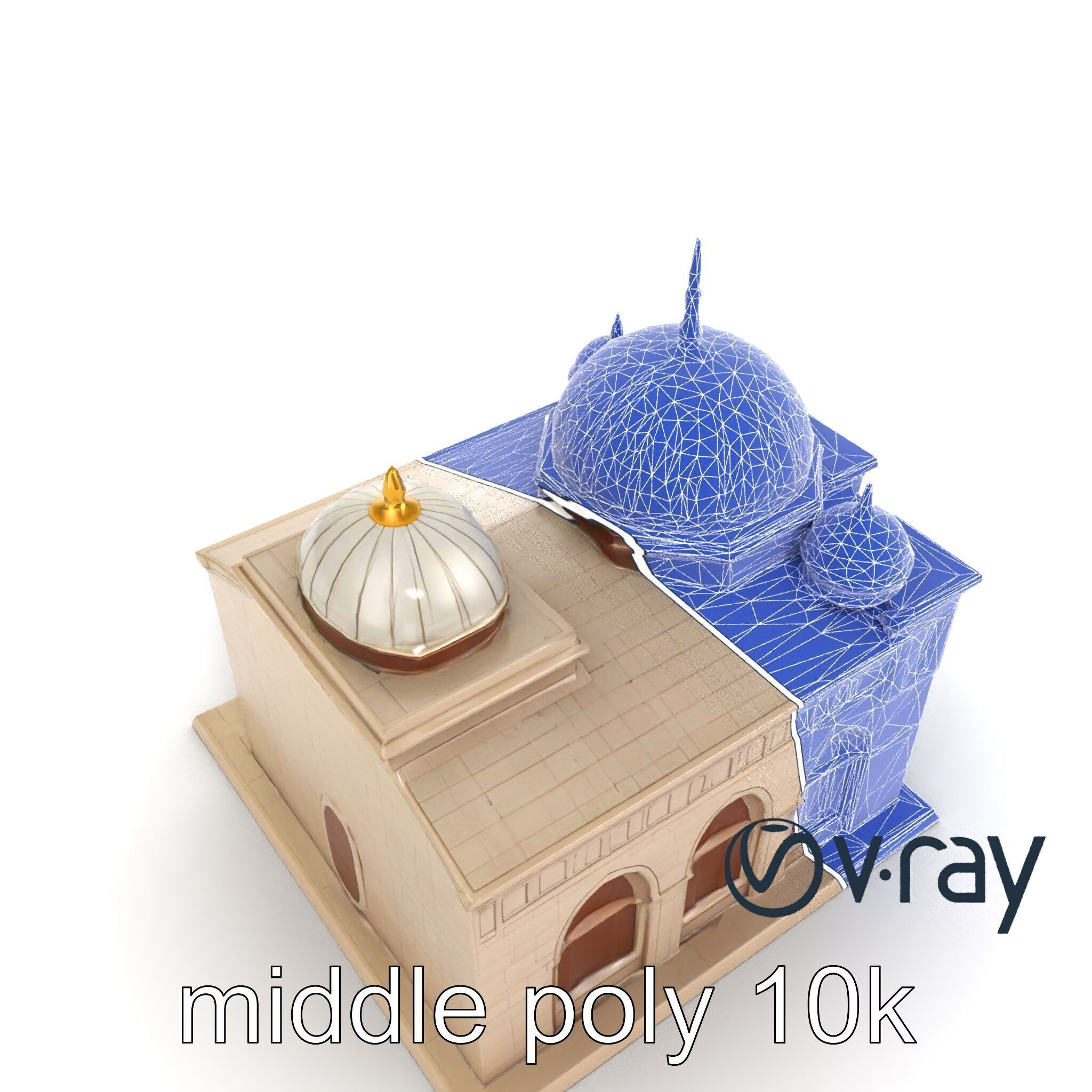 Islamic Mosque Architecture Model Pack Low-poly 3D model_24