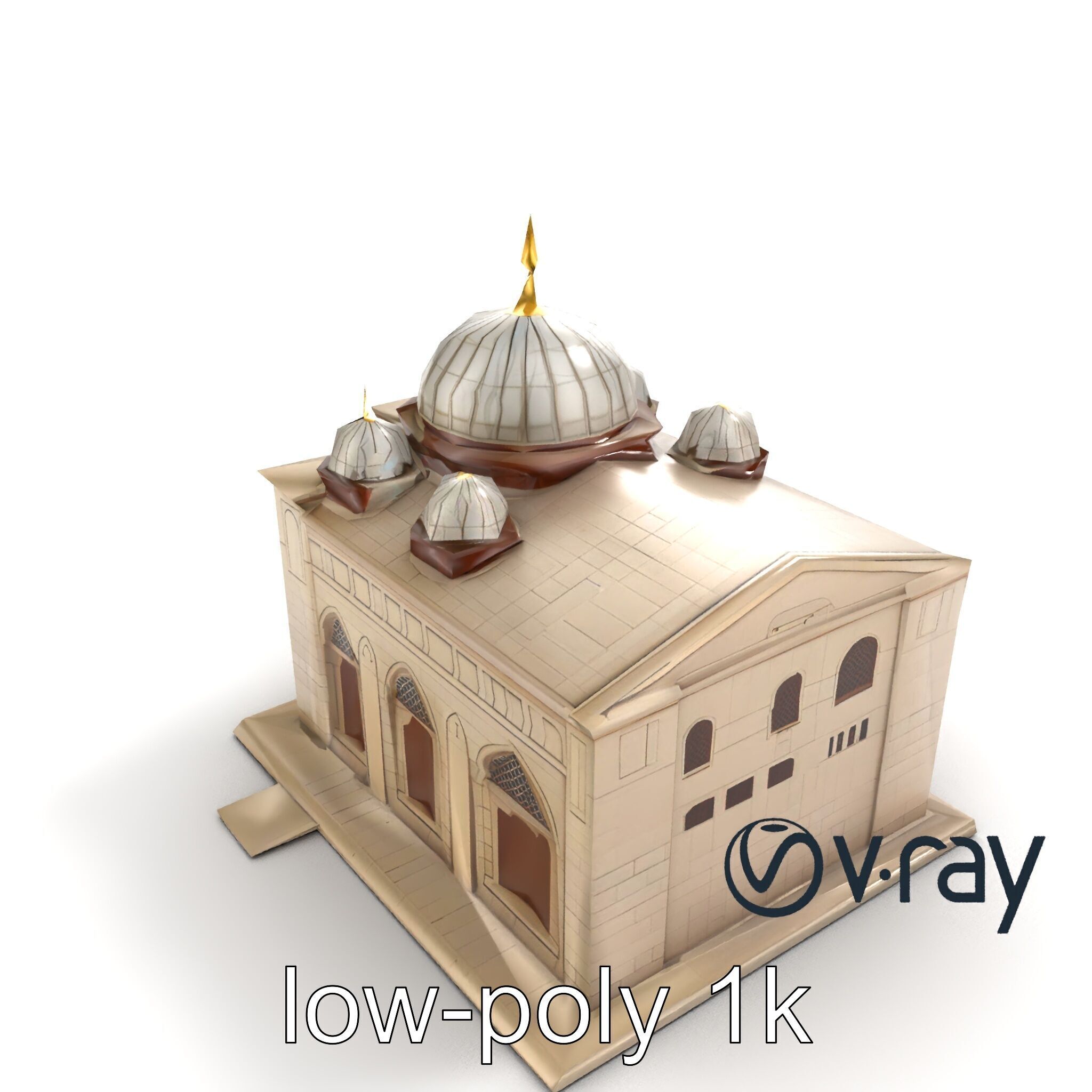 Islamic Mosque Architecture Model Pack Low-poly 3D model_8