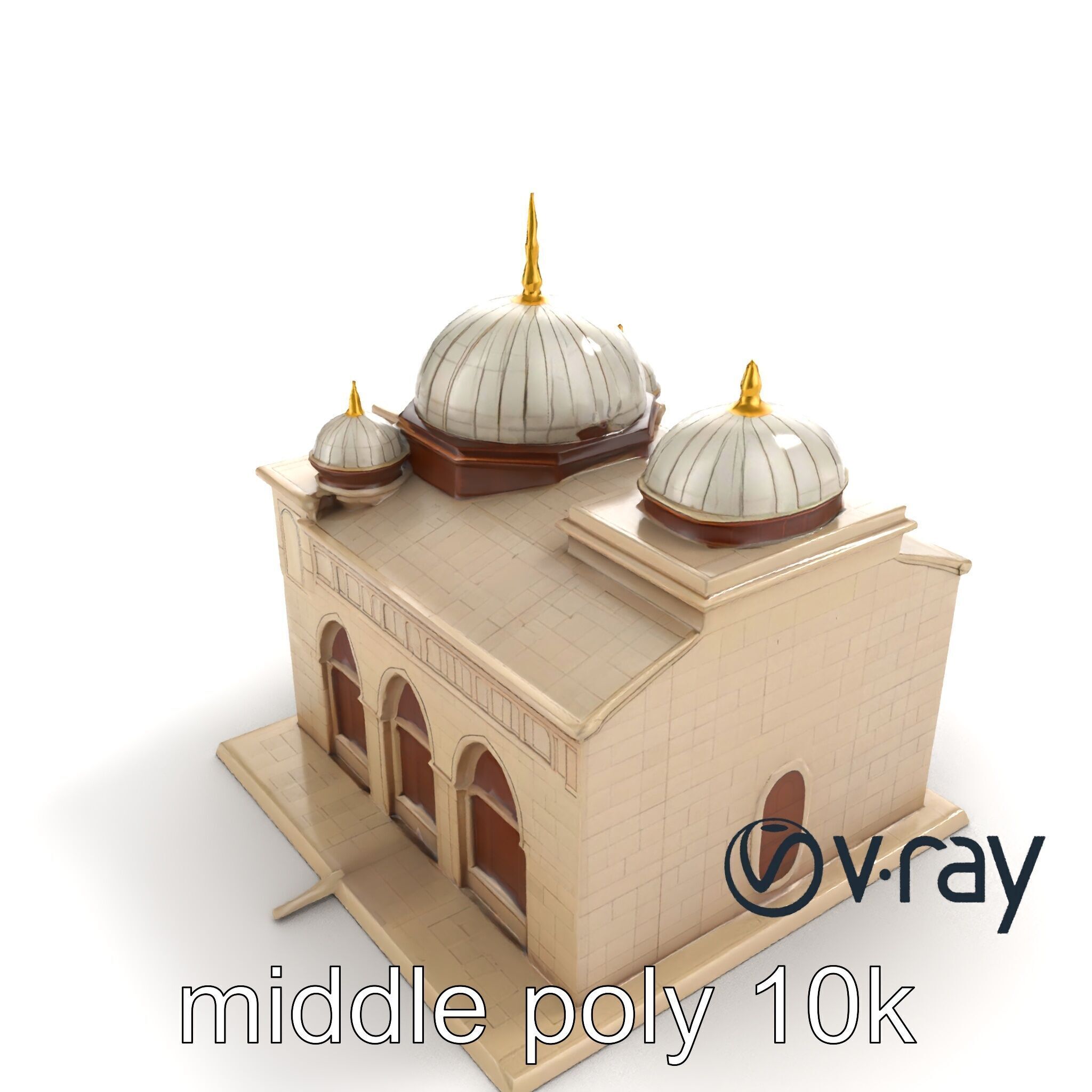 Islamic Mosque Architecture Model Pack Low-poly 3D model_4