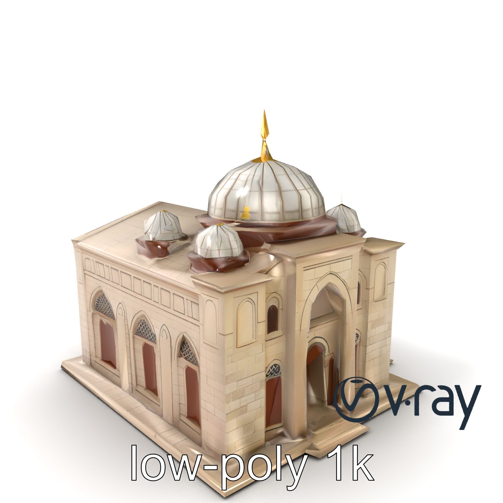 Islamic Mosque Architecture Model Pack Low-poly 3D model_2