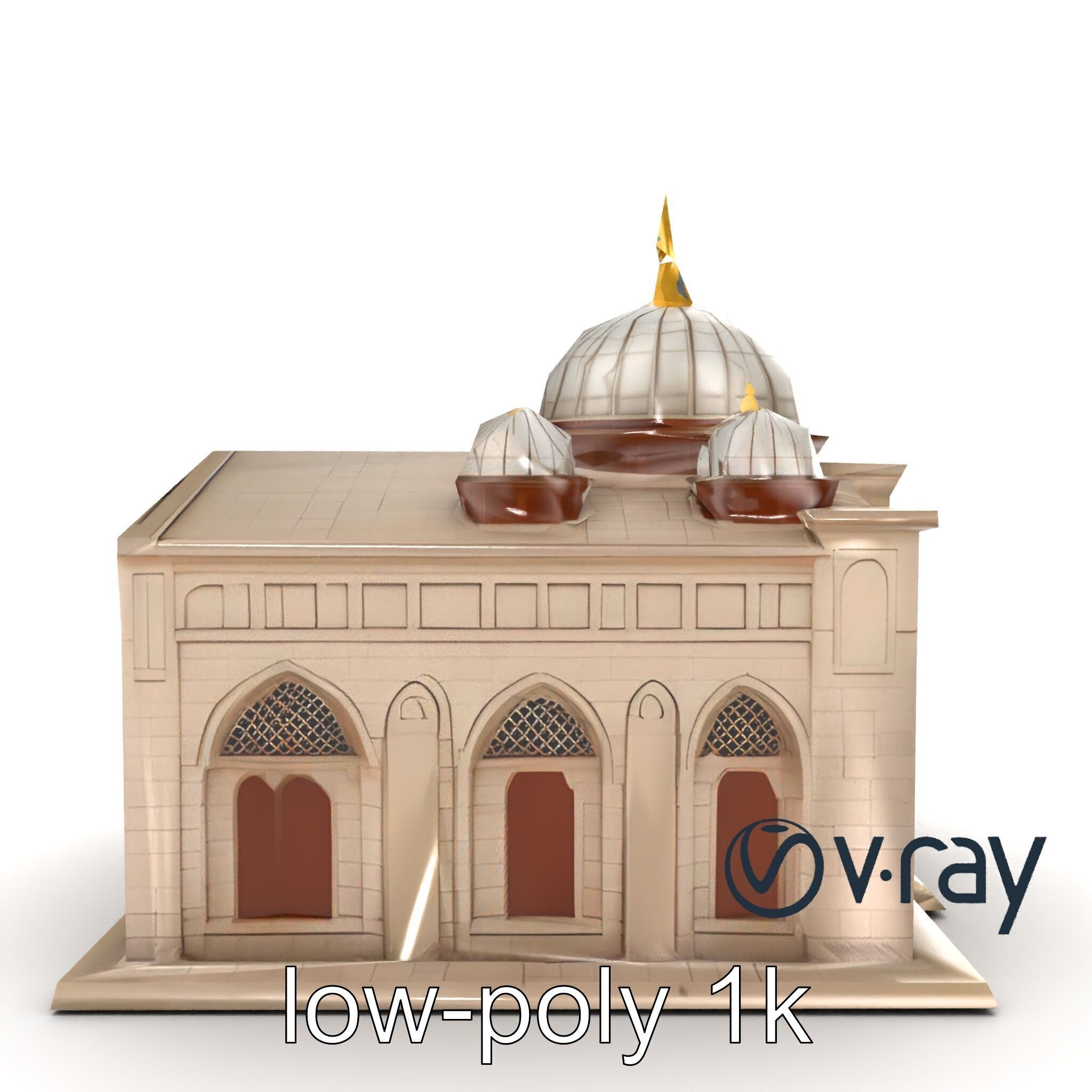 Islamic Mosque Architecture Model Pack Low-poly 3D model_11