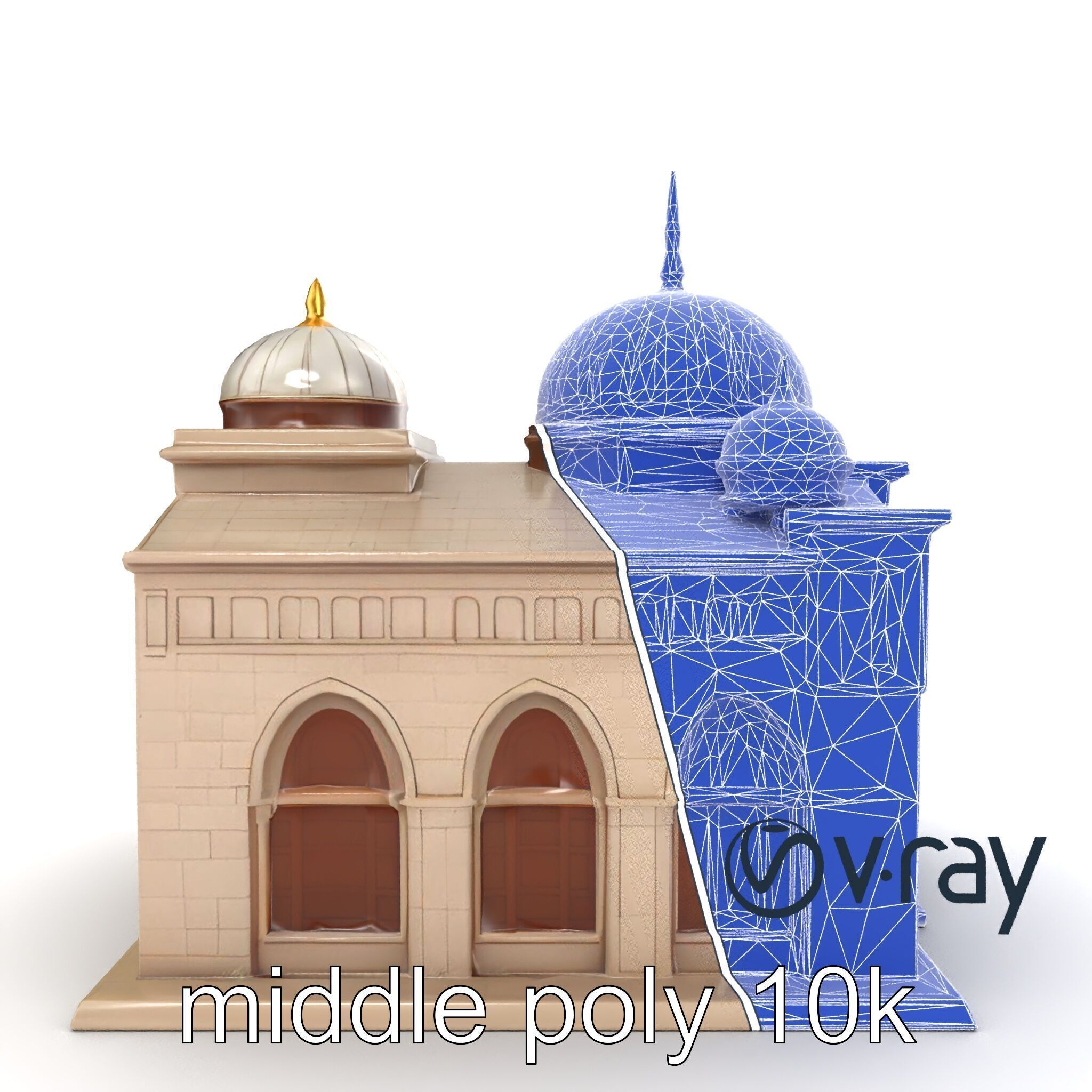 Islamic Mosque Architecture Model Pack Low-poly 3D model_25
