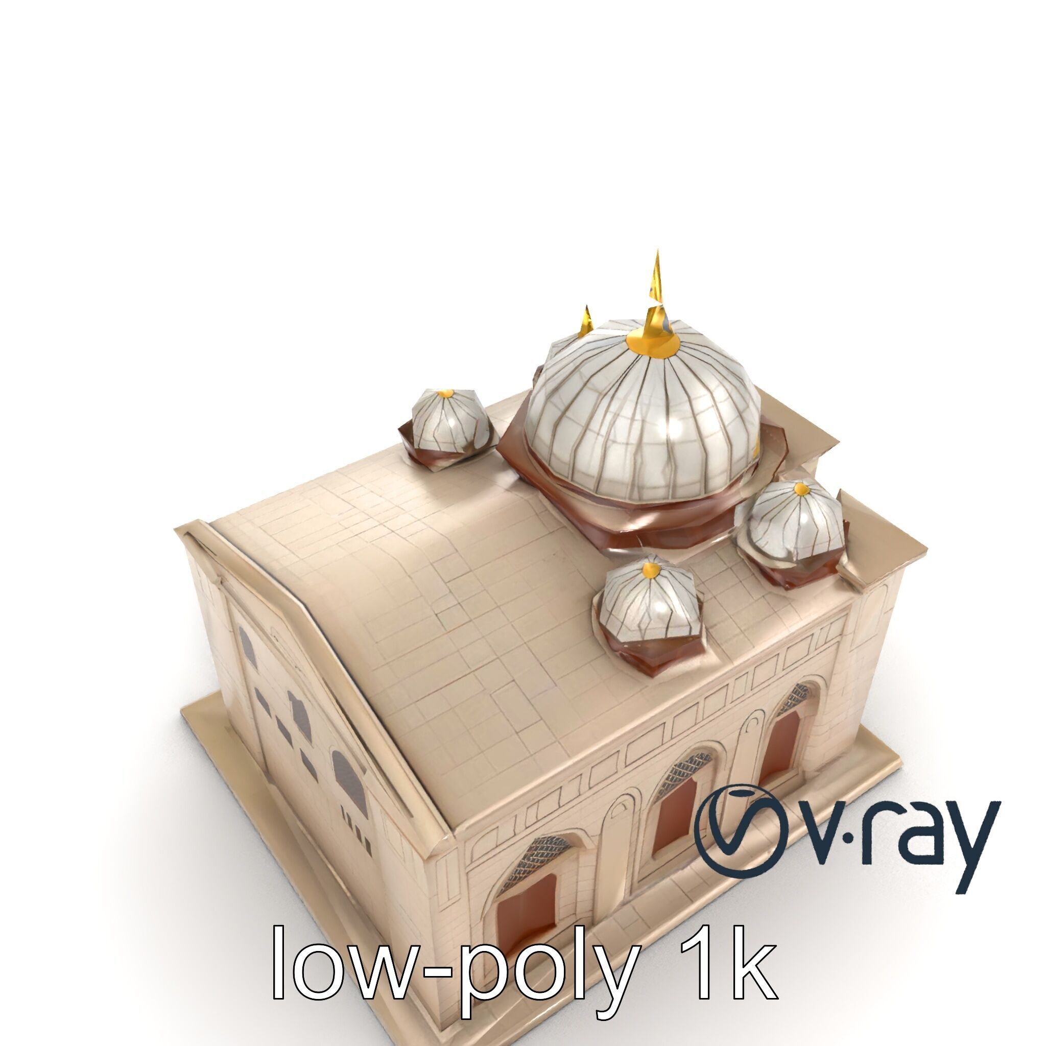 Islamic Mosque Architecture Model Pack Low-poly 3D model_30