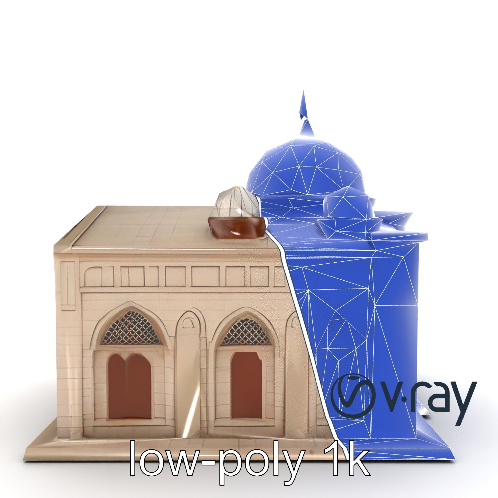Islamic Mosque Architecture Model Pack Low-poly 3D model_23