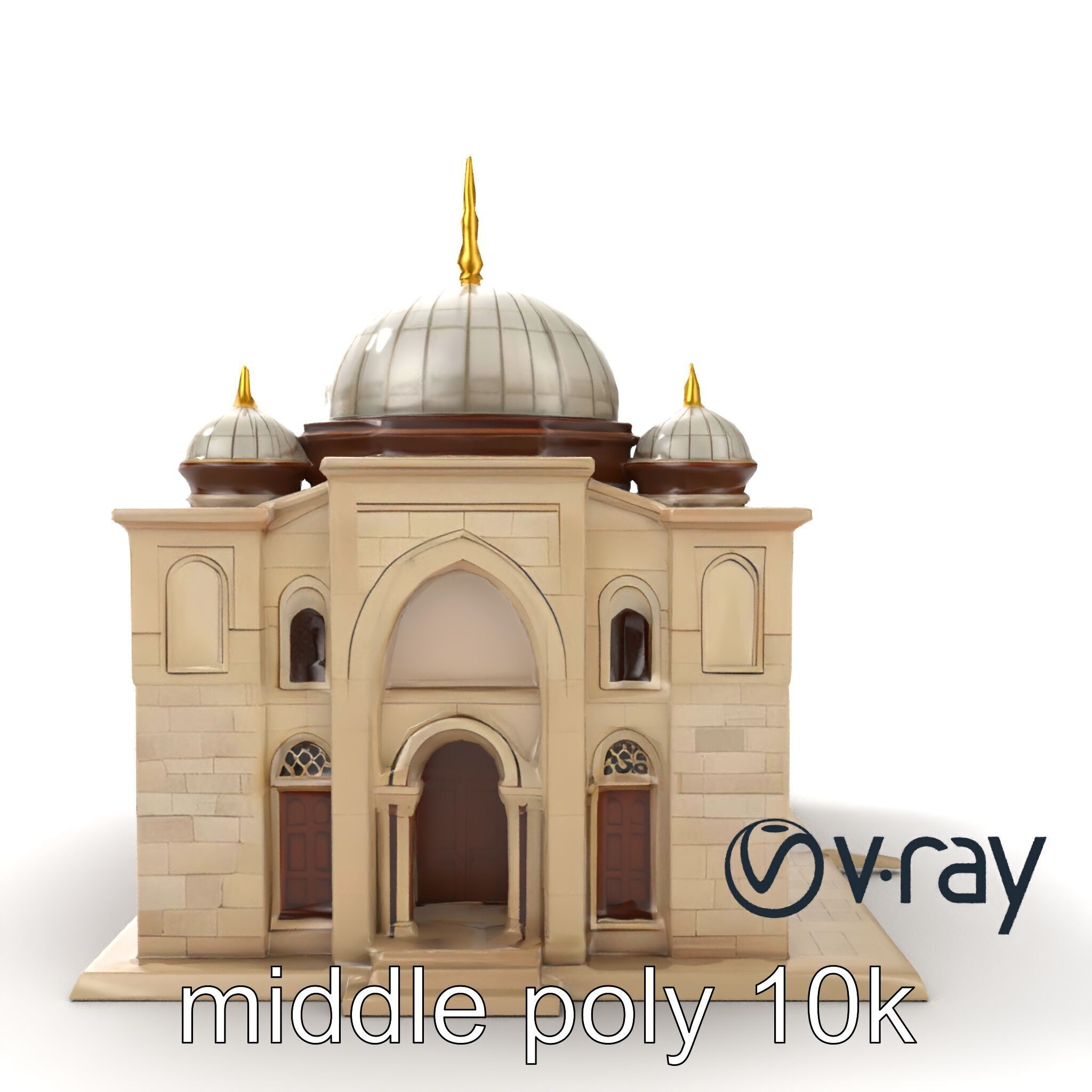 Islamic Mosque Architecture Model Pack Low-poly 3D model_10