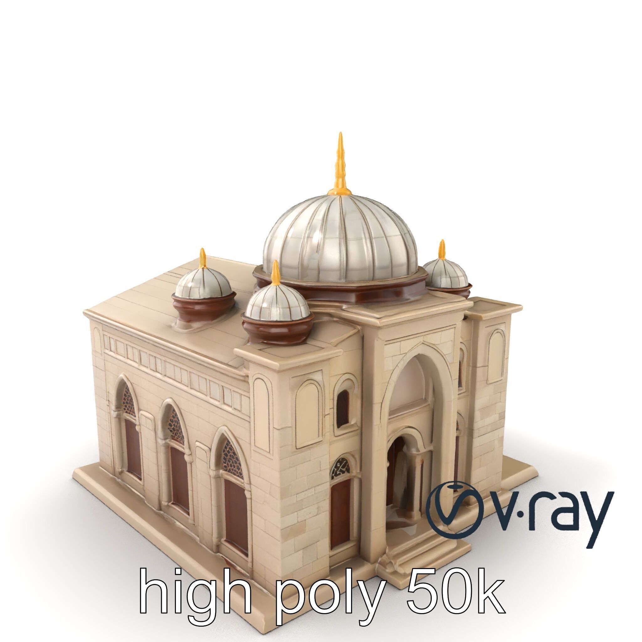 Islamic Mosque Architecture Model Pack Low-poly 3D model_6