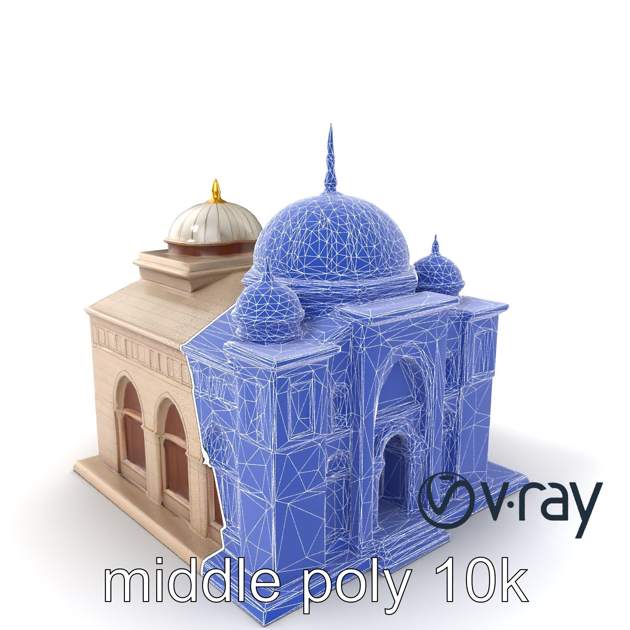 Islamic Mosque Architecture Model Pack Low-poly 3D model_28