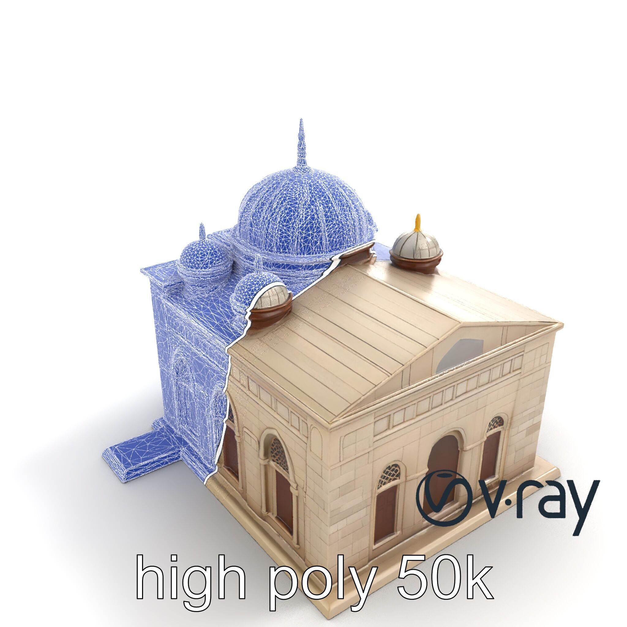 Islamic Mosque Architecture Model Pack Low-poly 3D model_29