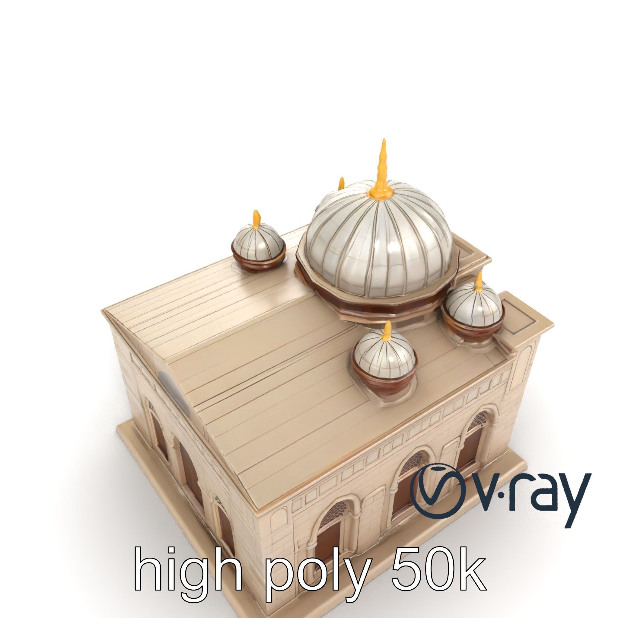 Islamic Mosque Architecture Model Pack Low-poly 3D model_18