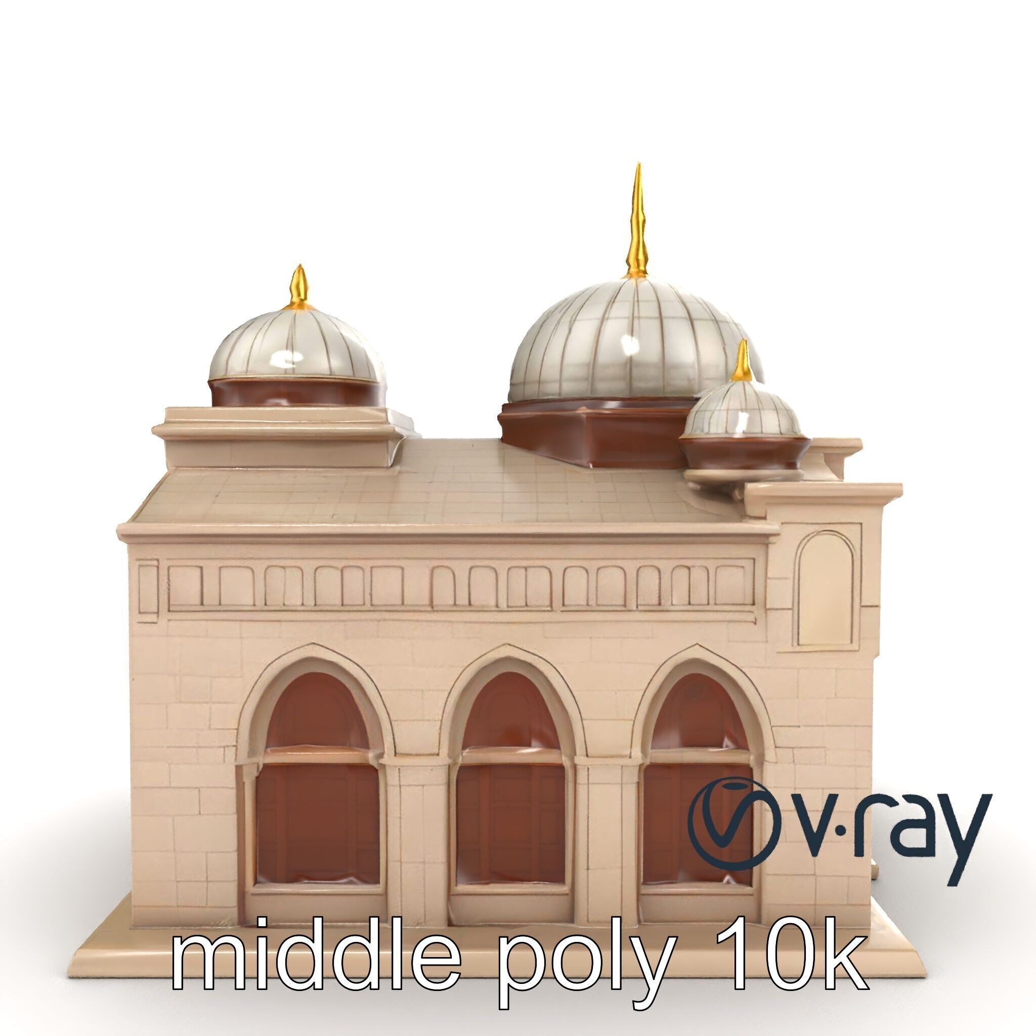 Islamic Mosque Architecture Model Pack Low-poly 3D model_26