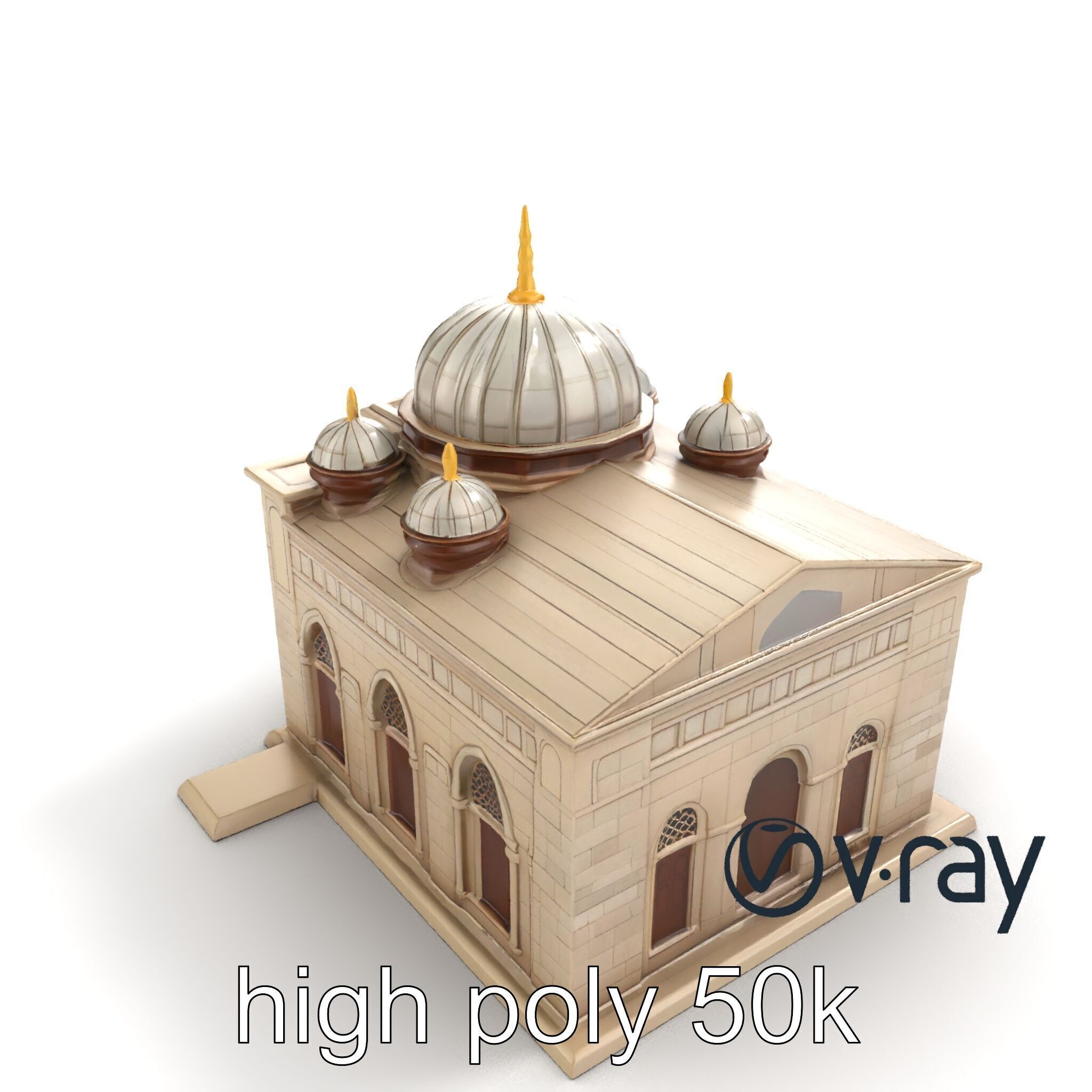 Islamic Mosque Architecture Model Pack Low-poly 3D model_16