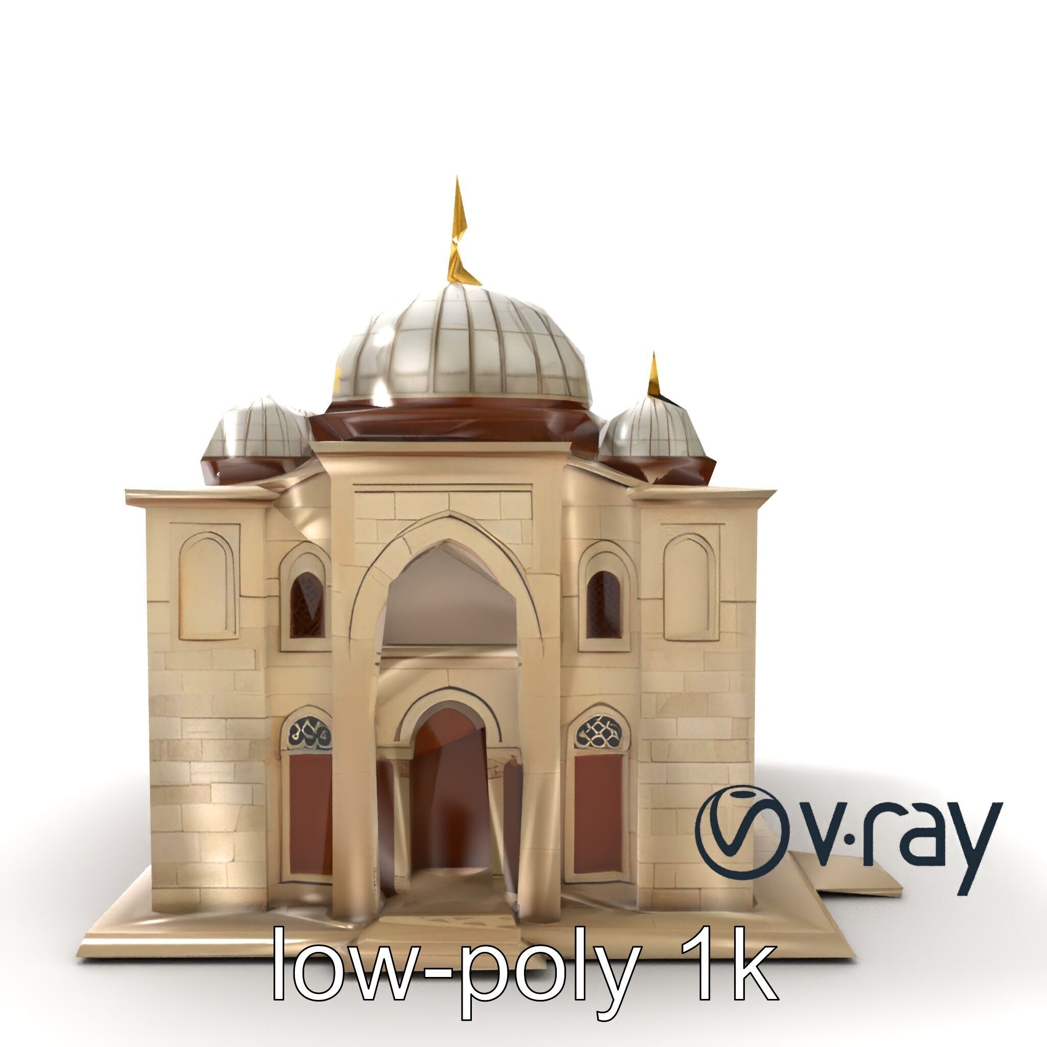 Islamic Mosque Architecture Model Pack Low-poly 3D model_15