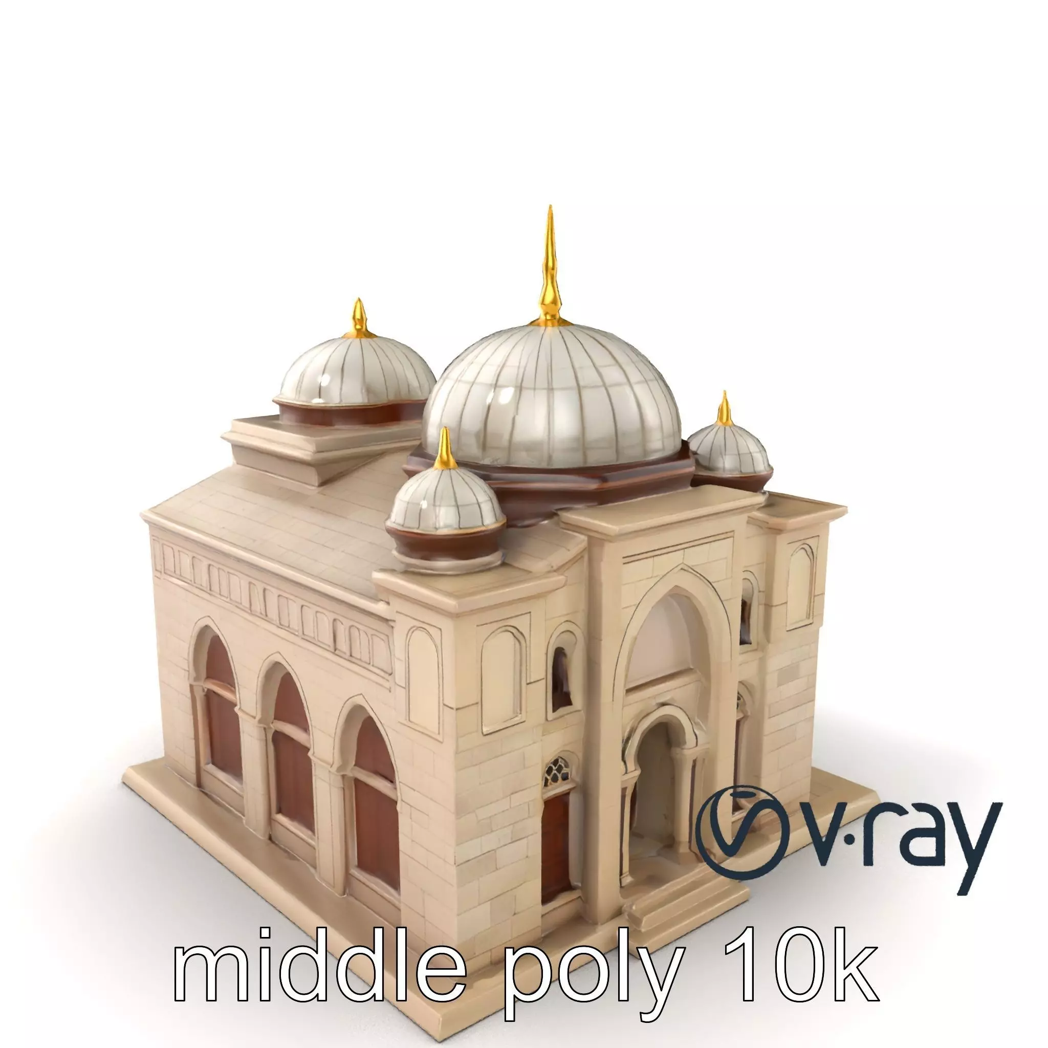 Islamic Mosque Architecture Model Pack Low-poly 3D model_0