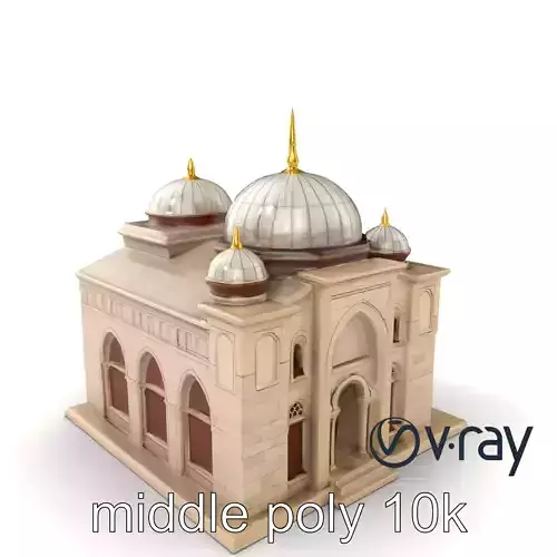 Islamic Mosque Architecture Model Pack Low-poly 3D model