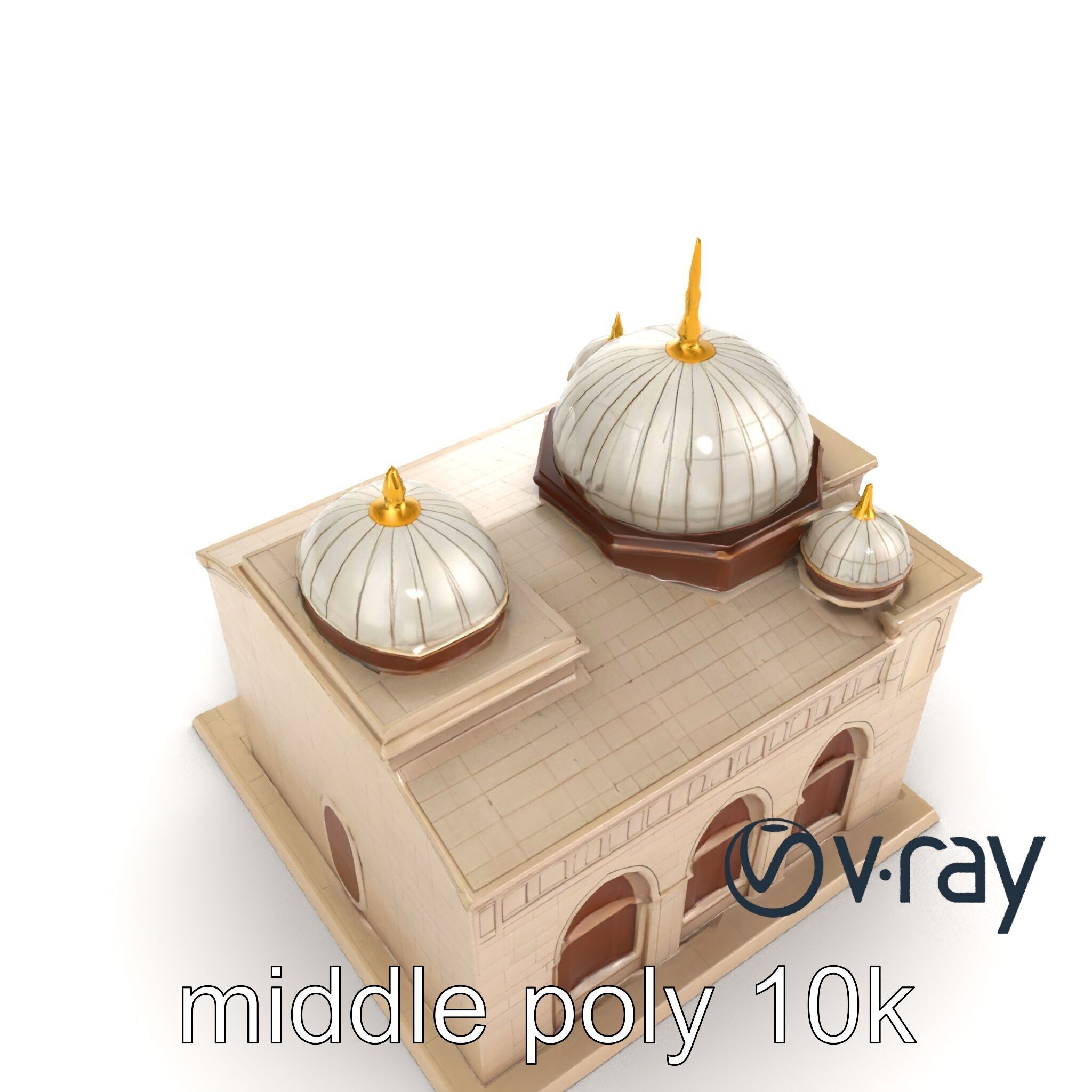 Islamic Mosque Architecture Model Pack Low-poly 3D model_7