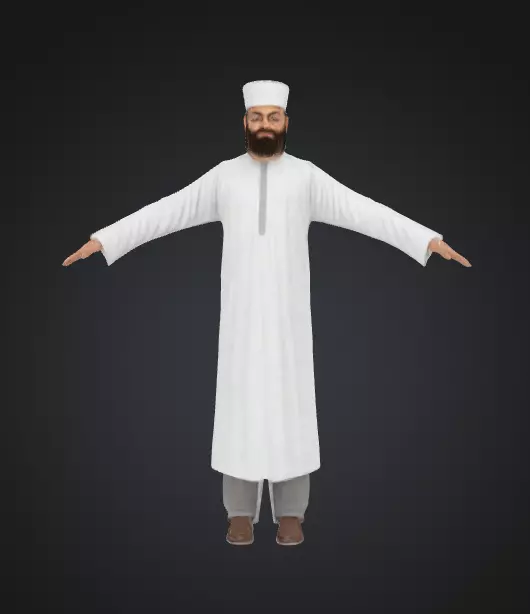 muslim man 3D model_0
