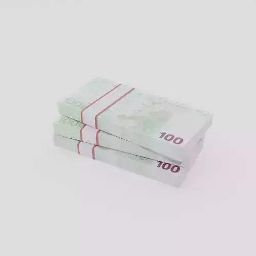Hundred Euro Currency Low-poly 3D model