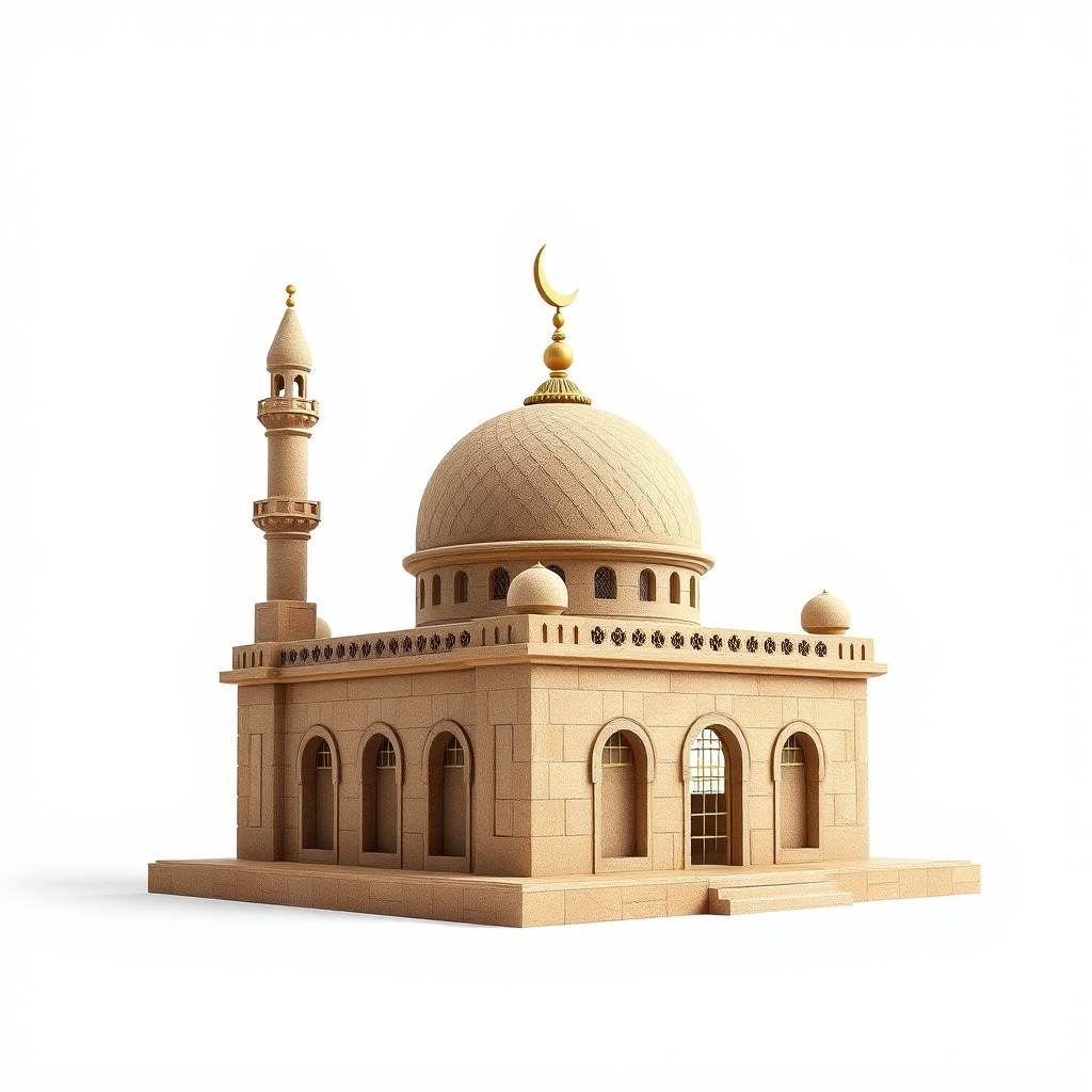 Detailed Mosque Architectural Model Pack Low-poly 3D model_3