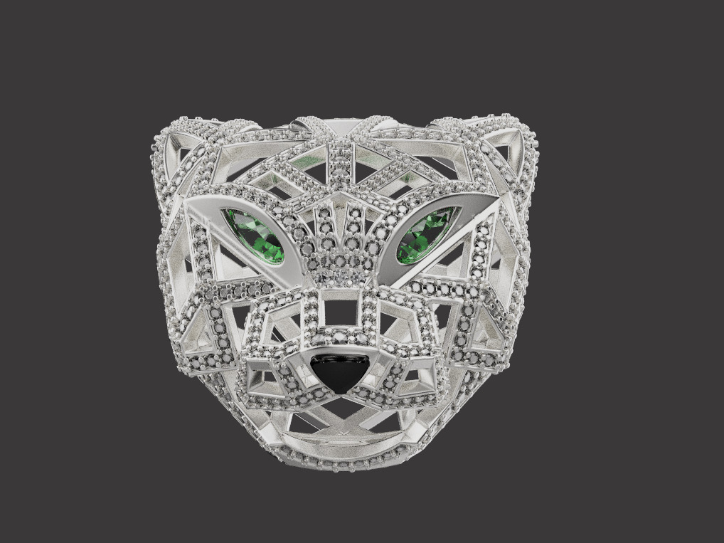 Panther Pendant 15183 3D print model_3