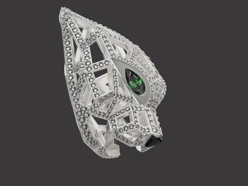 Panther Pendant 15183 3D print model_5