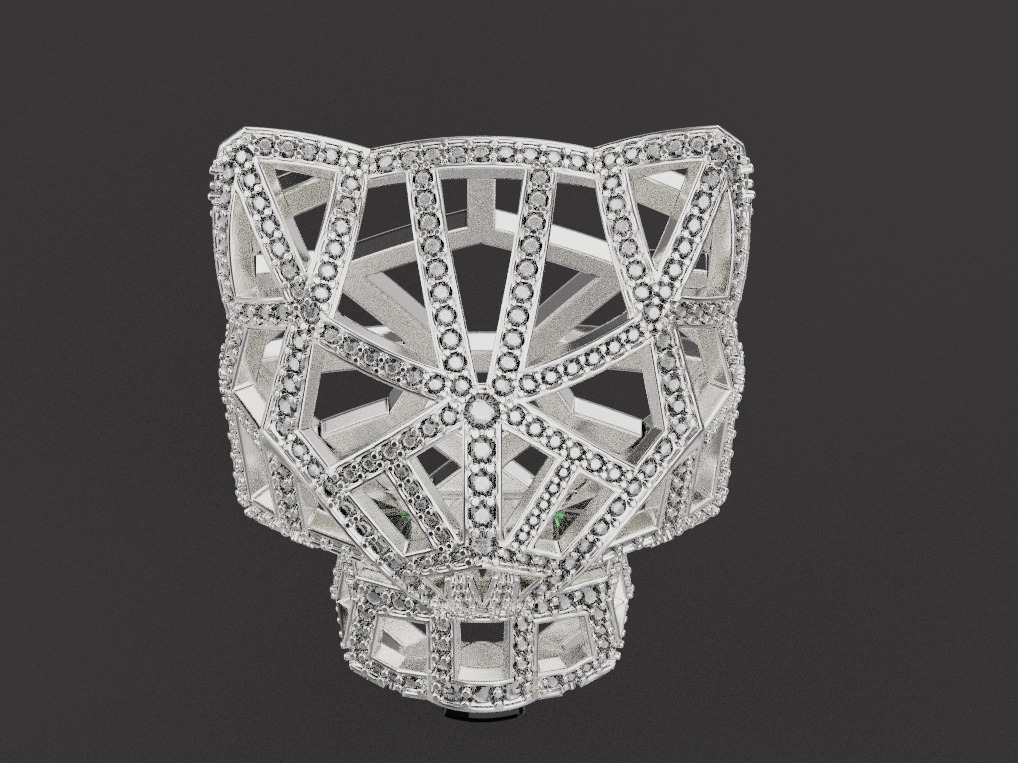 Panther Pendant 15183 3D print model_2