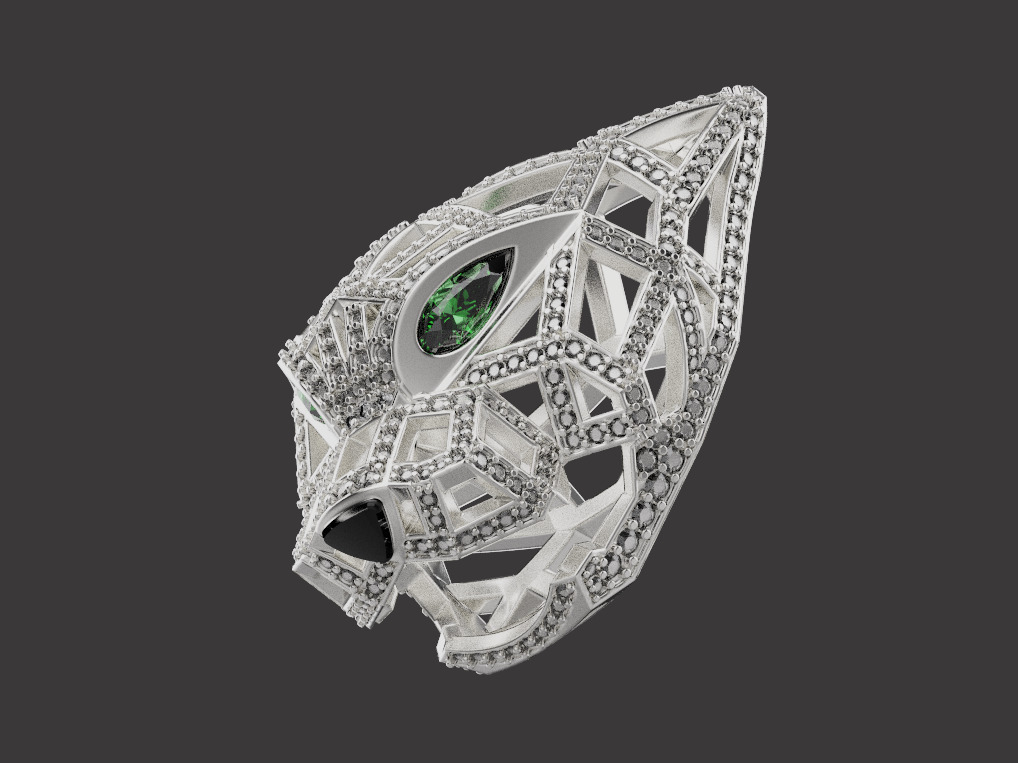 Panther Pendant 15183 3D print model_4