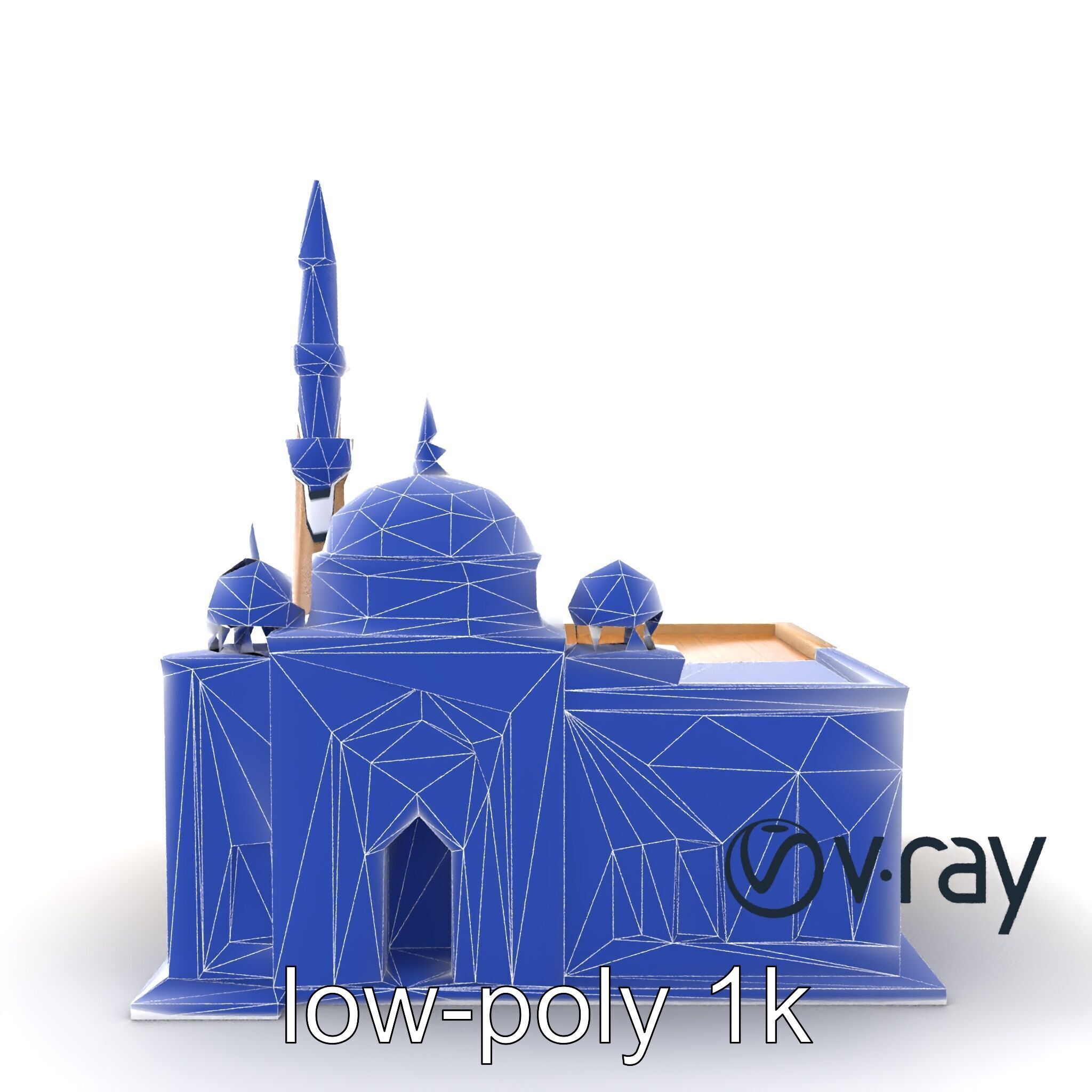 Mosque Grand Entrance Historical model pack Low-poly 3D model_24