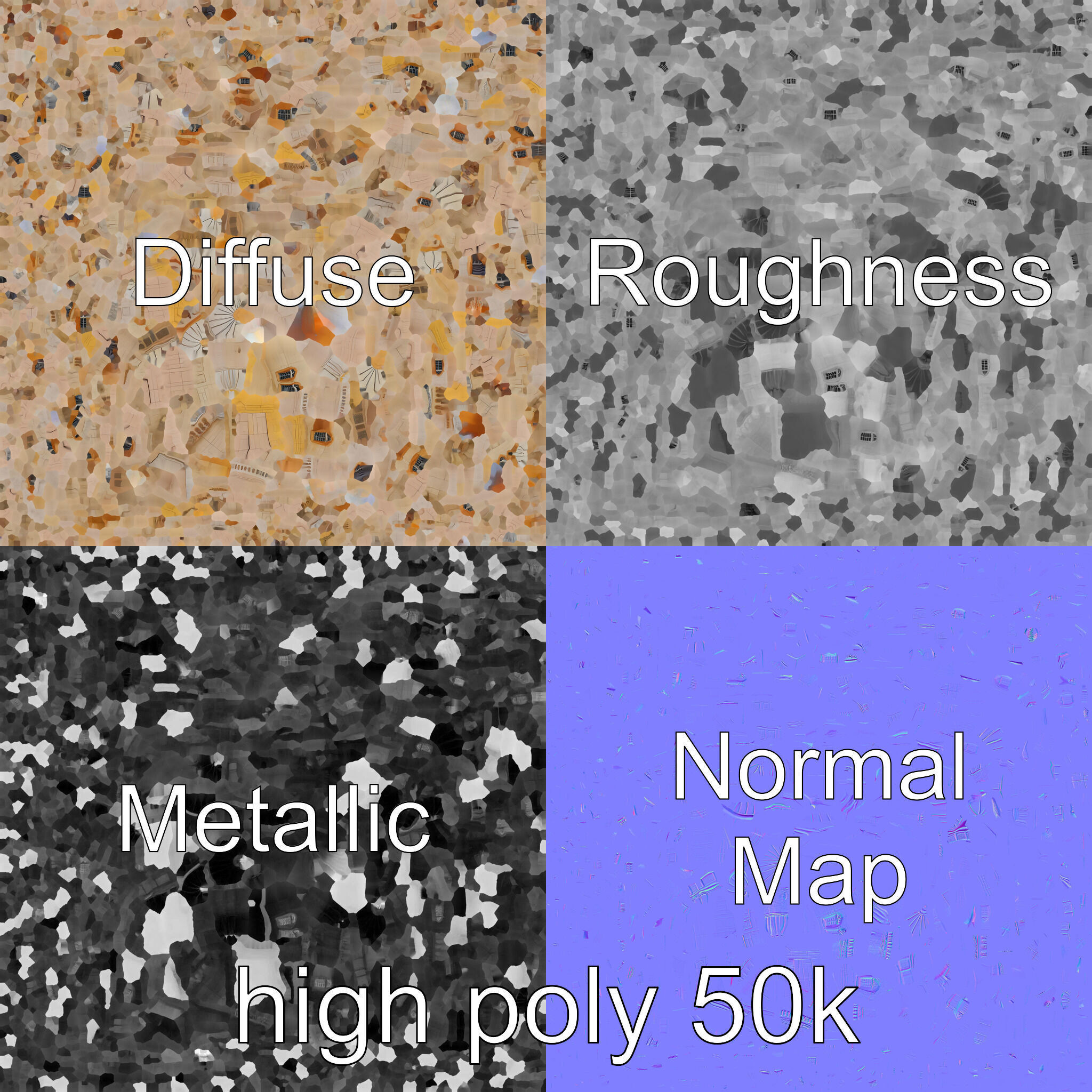 Mosque Grand Entrance Historical model pack Low-poly 3D model_1