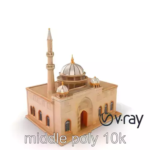 Mosque Grand Entrance Historical model pack Low-poly 3D model