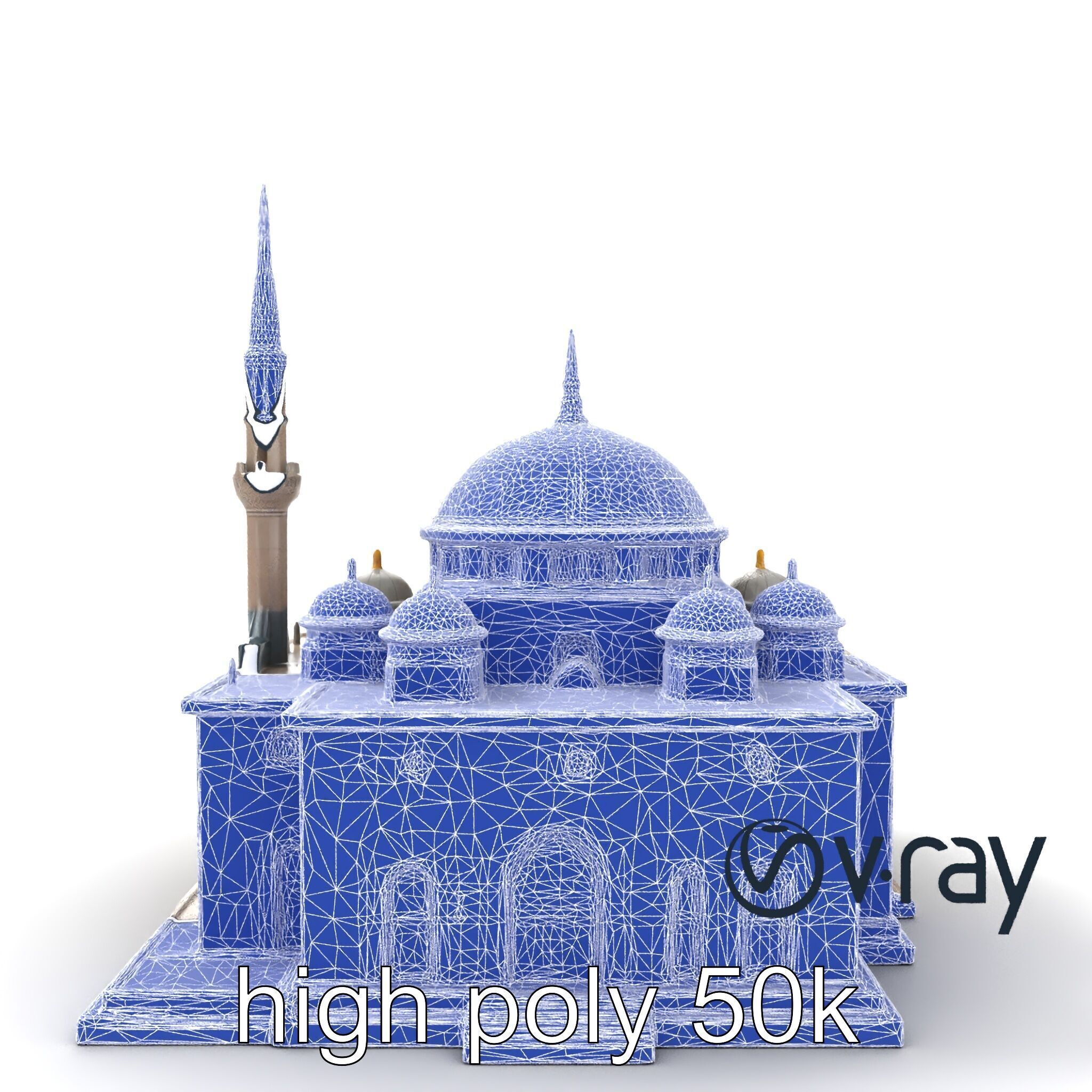 Stone Mosque Architectural model pack Low-poly 3D model_15