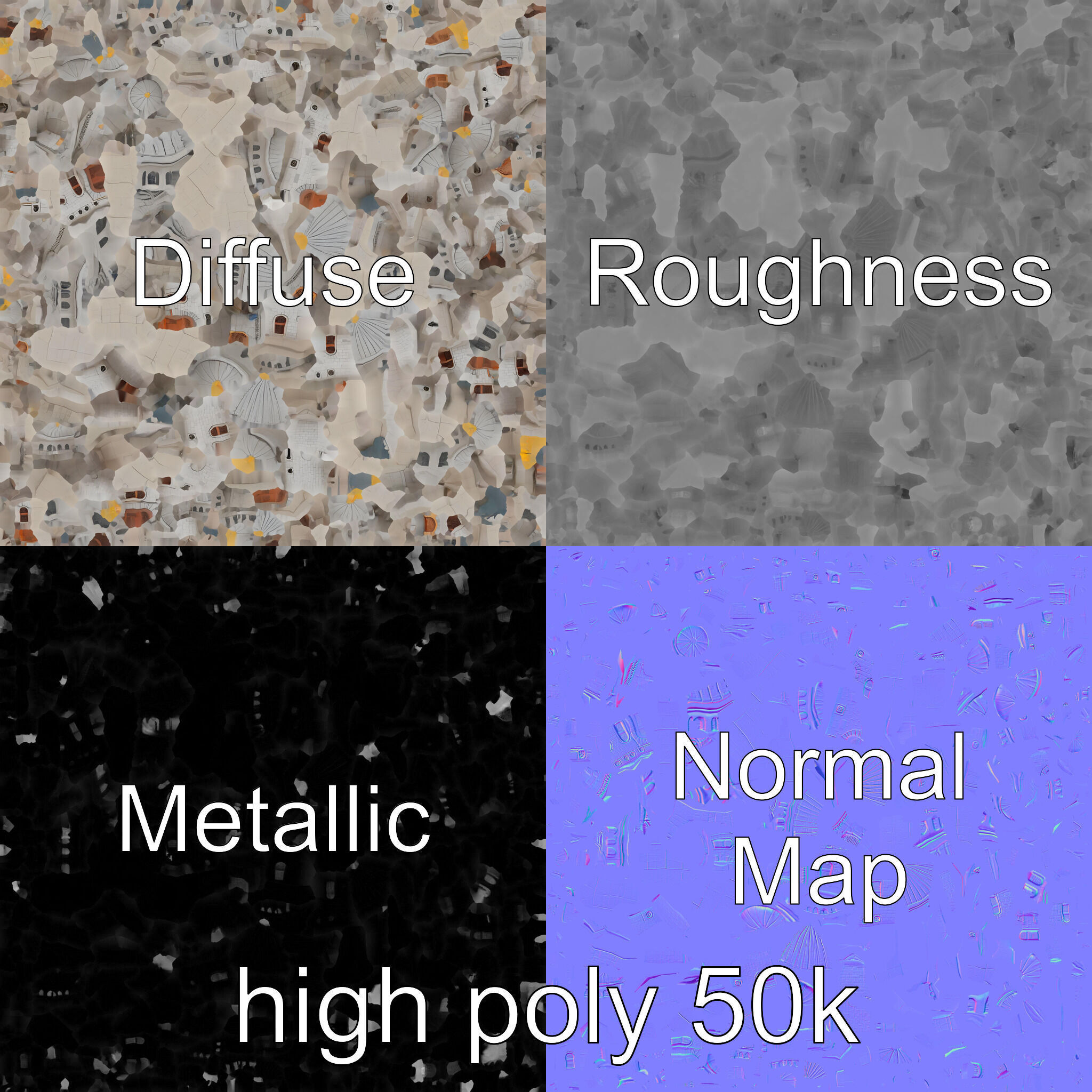 Stone Mosque Architectural model pack Low-poly 3D model_1