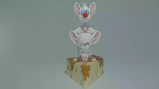 Fanart Pinky and the Brain donos do queijo