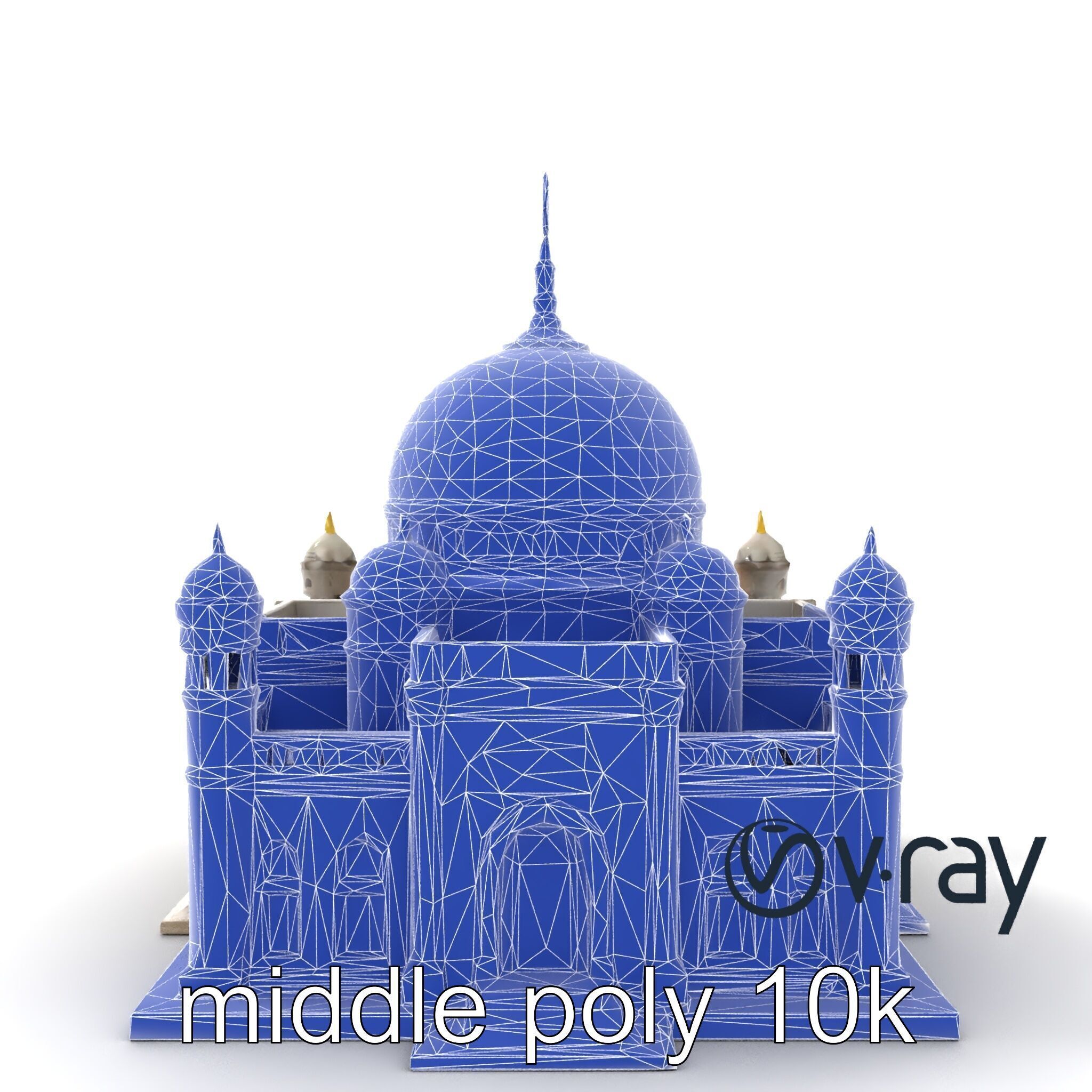 Grand Mosque Dome Stone Carvings model pack Low-poly 3D model_18