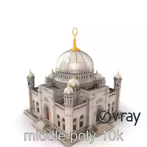 Grand Mosque Dome Stone Carvings model pack Low-poly 3D model