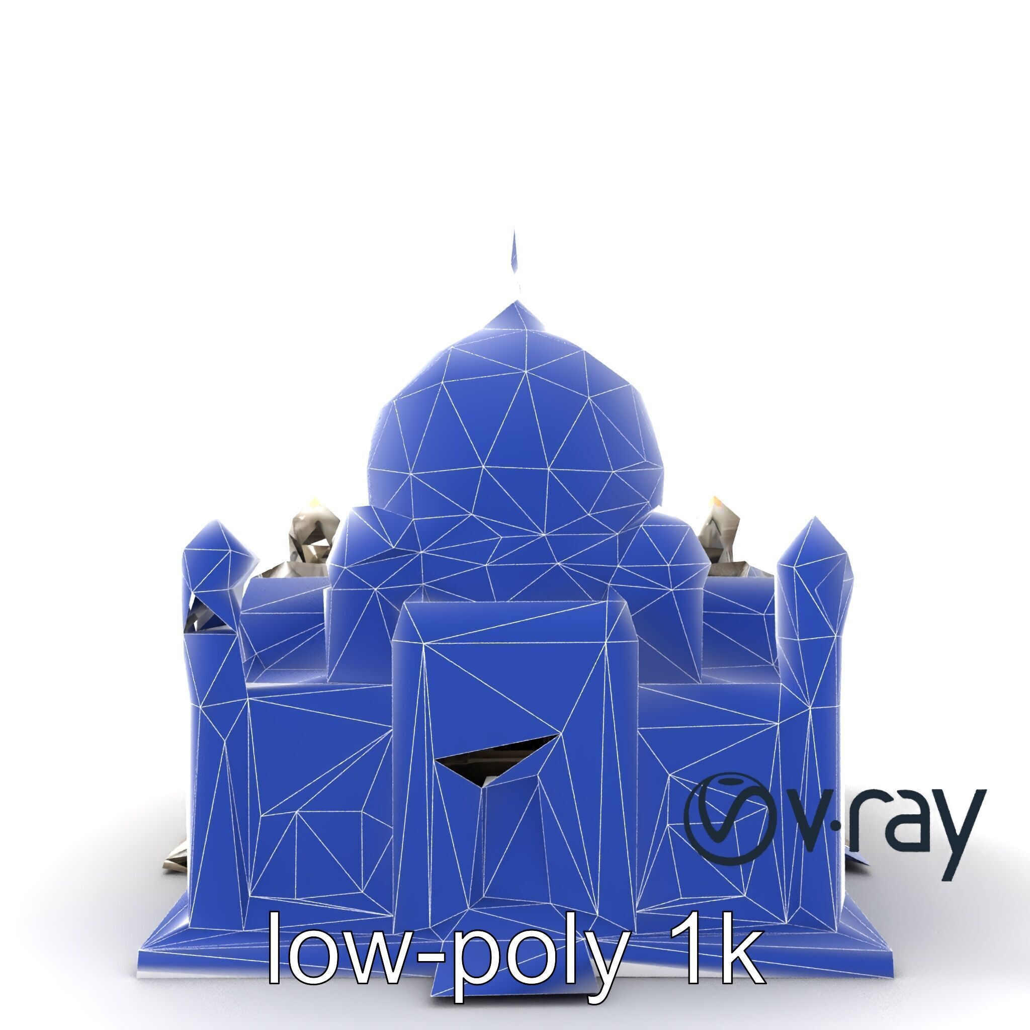 Grand Mosque Dome Stone Carvings model pack Low-poly 3D model_20
