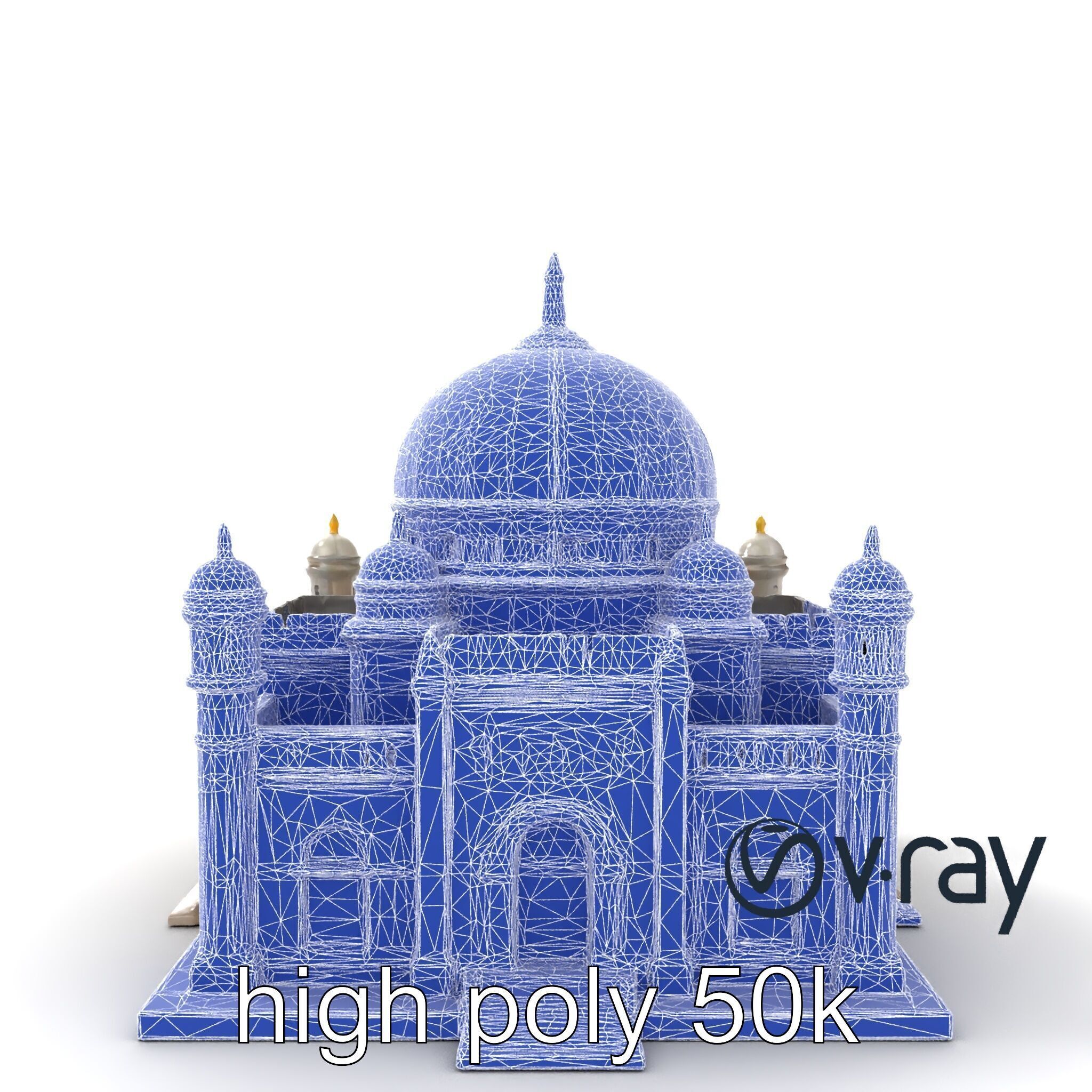Grand Mosque Dome Stone Carvings model pack Low-poly 3D model_19
