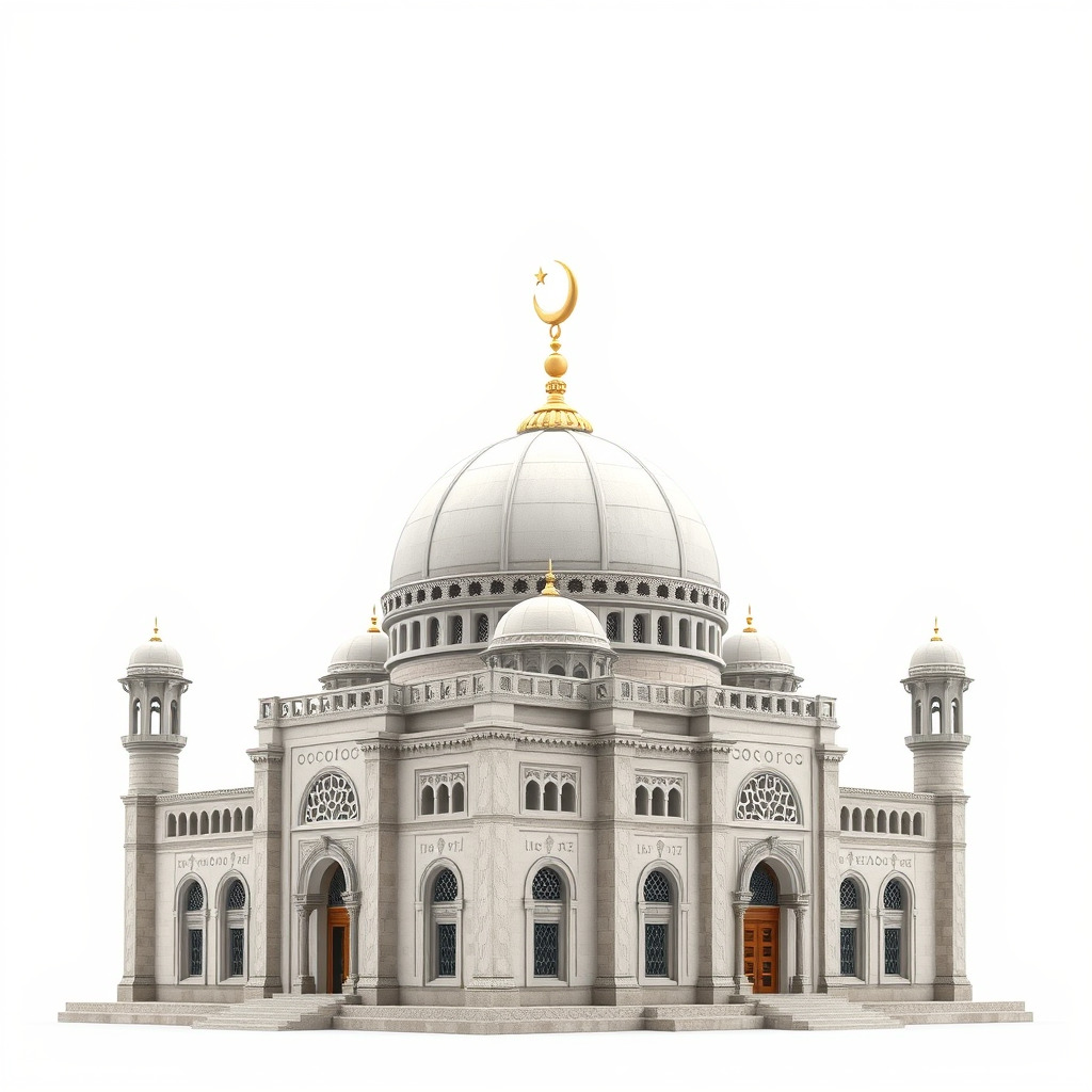 Grand Mosque Dome Stone Carvings model pack Low-poly 3D model_3
