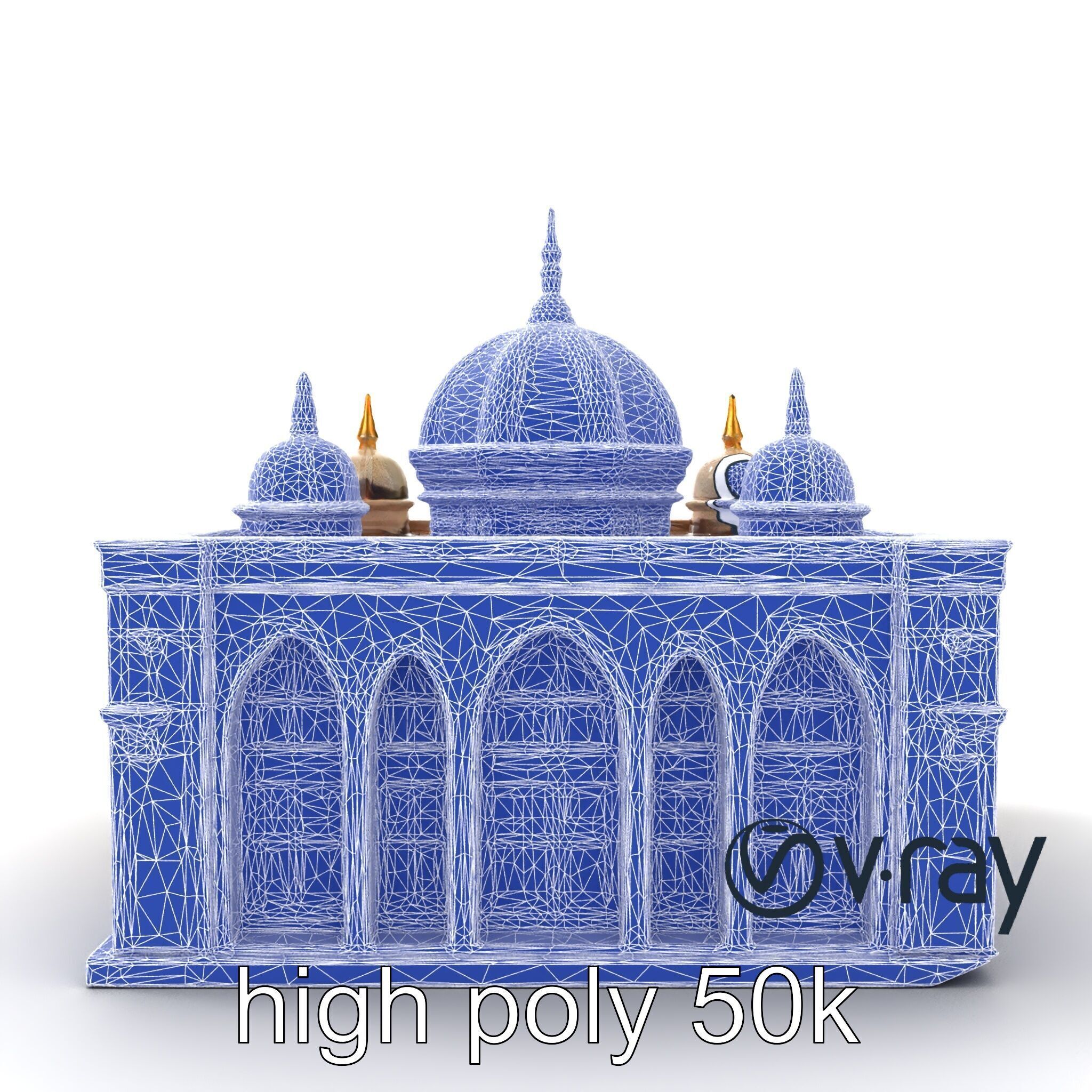 Arabic Mosque Architecture Textured Stone model pack Low-poly 3D model_16