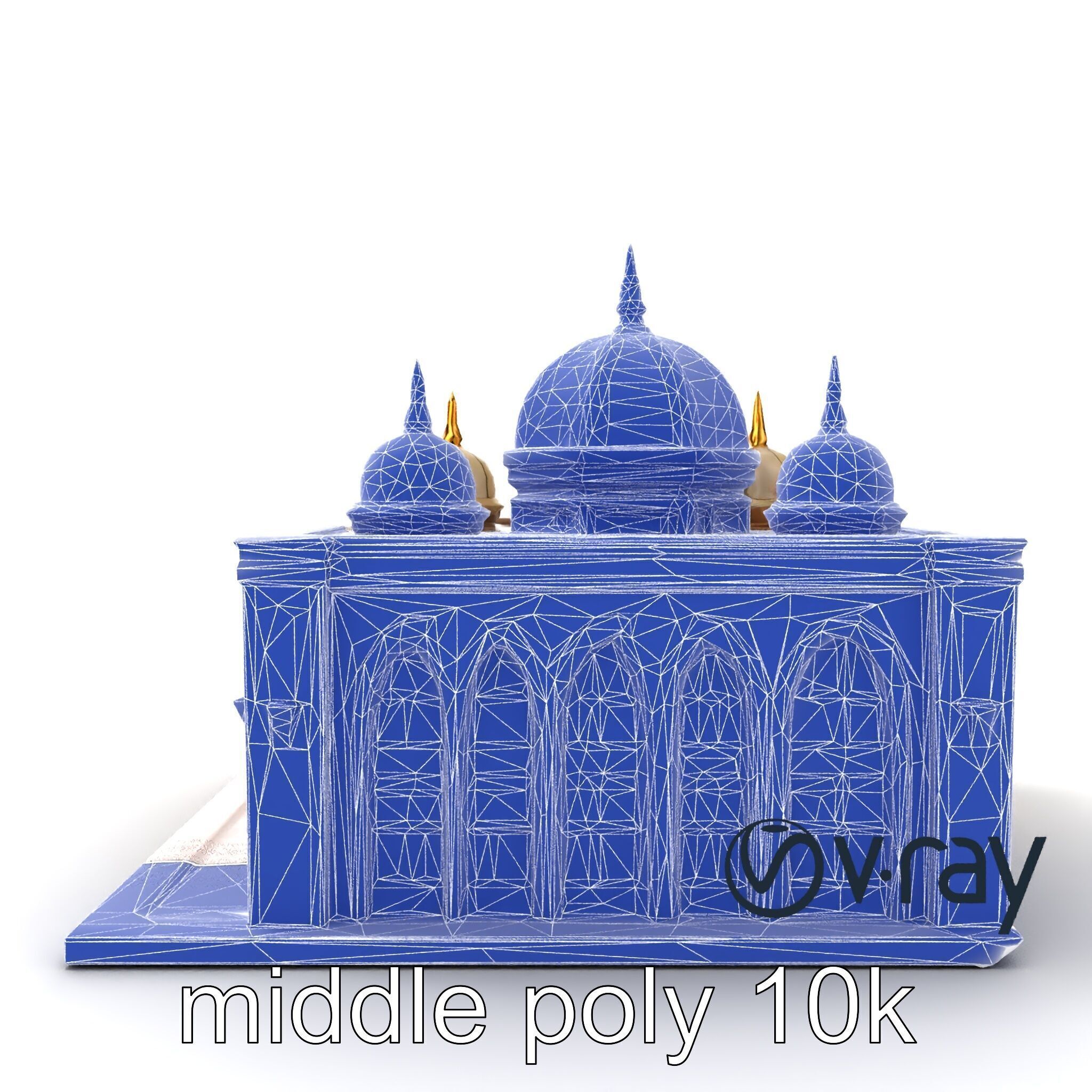 Arabic Mosque Architecture Textured Stone model pack Low-poly 3D model_31