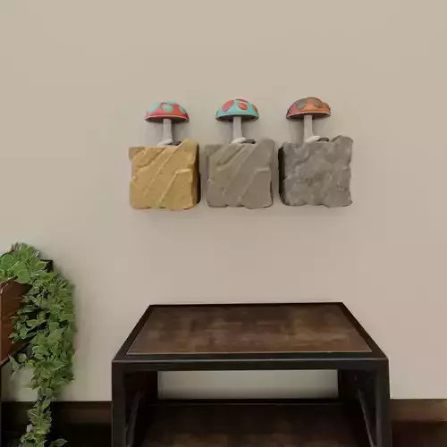 stl--Stylised rock formation decor shelf and art version