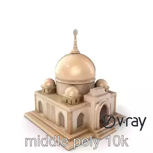 Symmetrical Mosque Architecture Model Pack