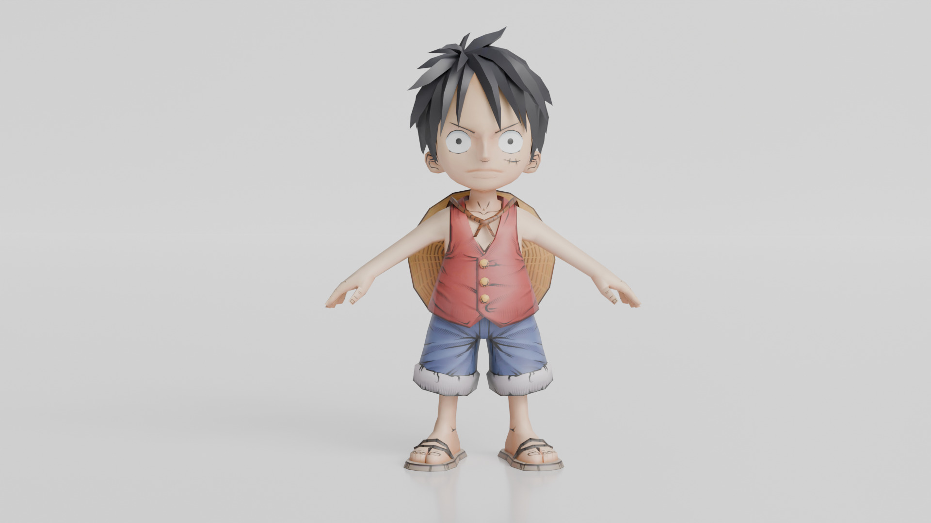 3D Printable Luffy Figurine 3D print model_1