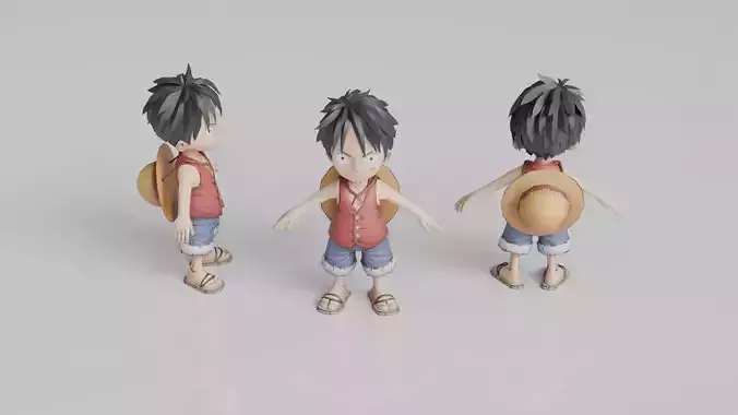 3D Printable Luffy Figurine