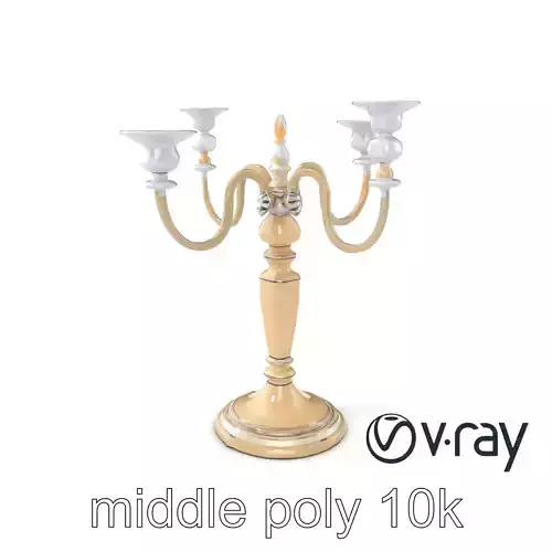 Elegant Silver Candelabra 3D Model Pack