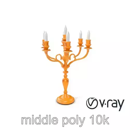 Luxurious Golden Candelabra 3D model pack Low-poly 3D model