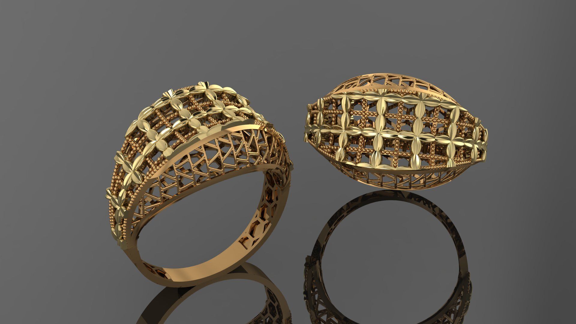 49 turkey paper casting rings stl  3D print model_1