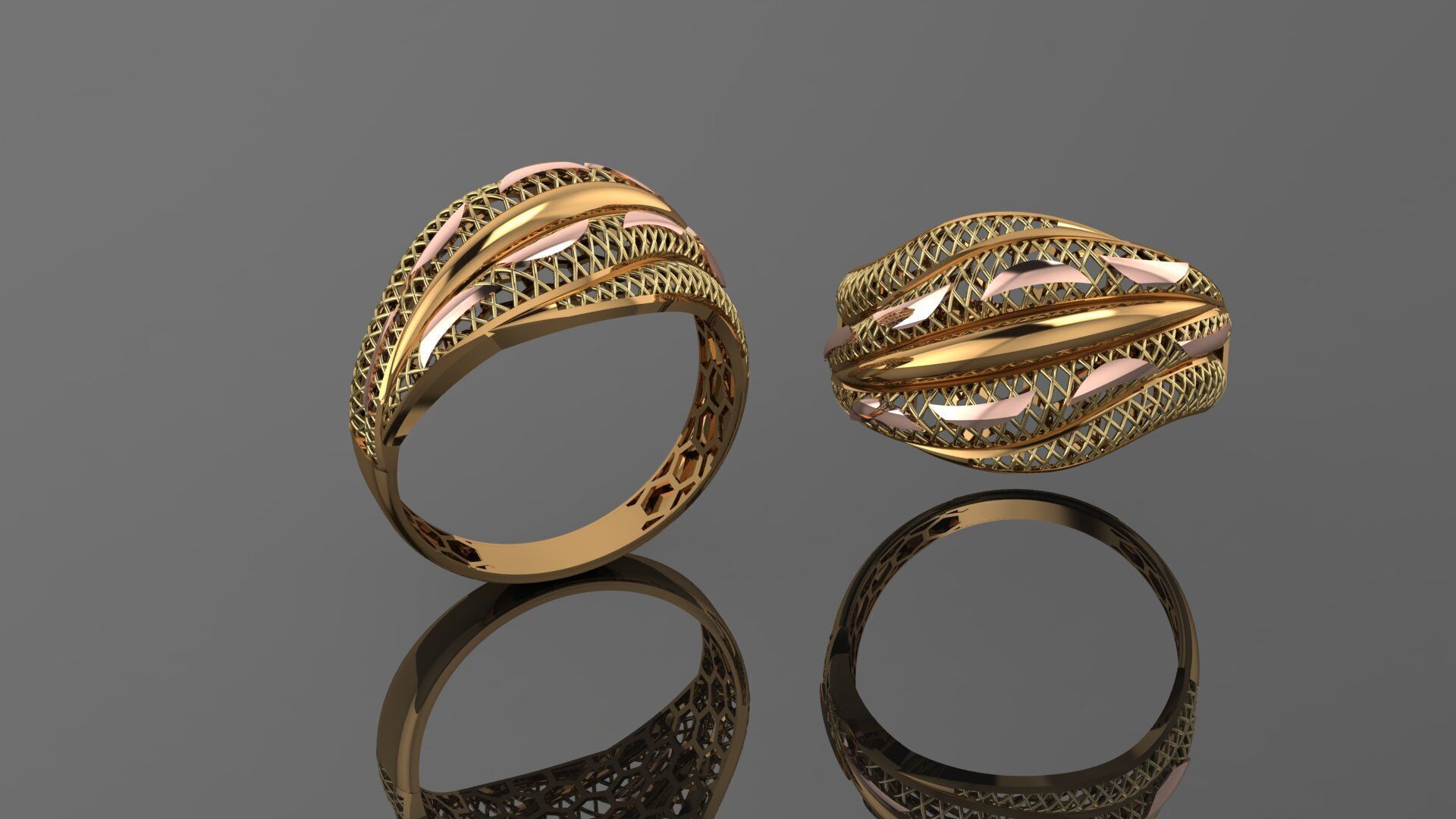 49 turkey paper casting rings stl  3D print model_37