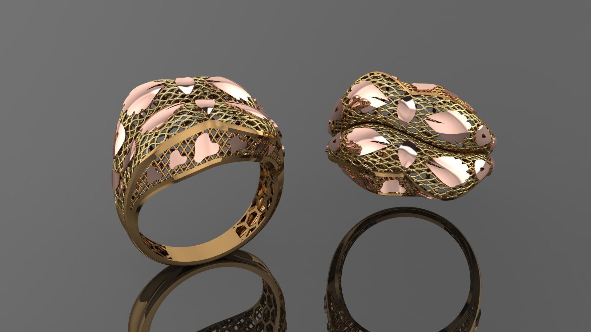 49 turkey paper casting rings stl  3D print model_40